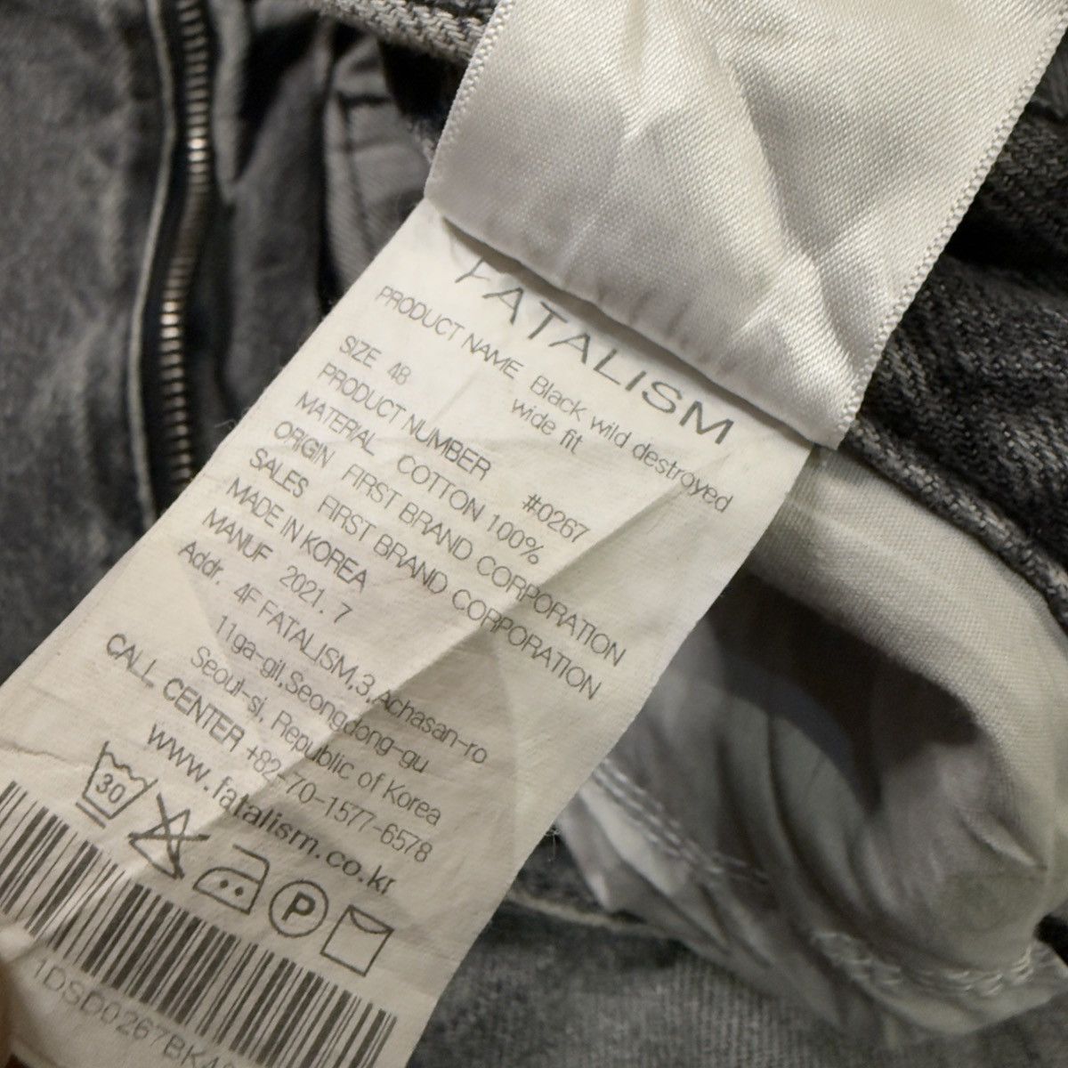 Japanese Brand Avant Garde Baggy Fatalism Black Wild Destroyed Wide Fit Size US 34 / EU 50 - 14 Thumbnail
