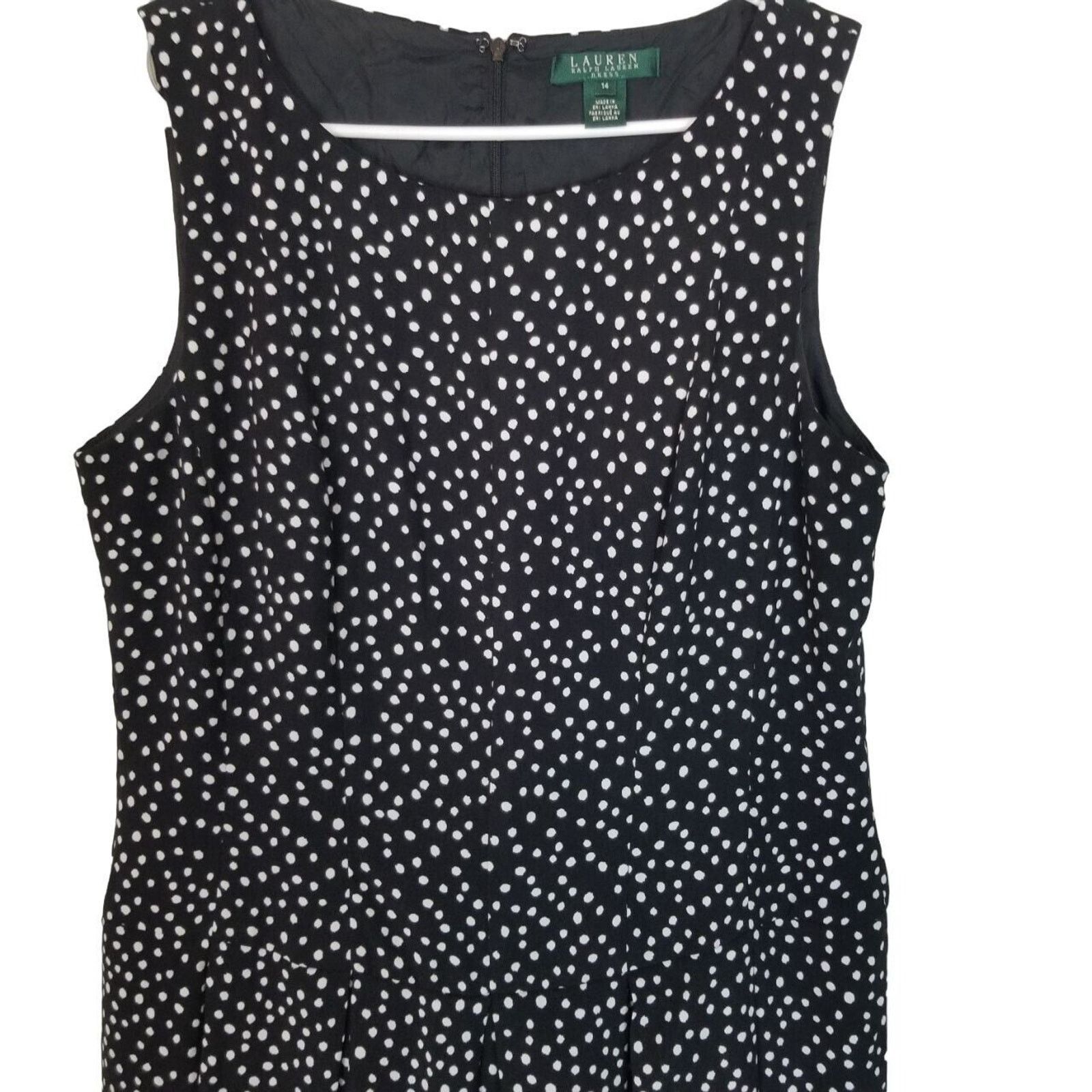 Lauren Ralph Lauren Lauren Ralph Lauren Classic Polka Dot Fit & Flare Dress 14 Size XL / US 12-14 / IT 48-50 - 2 Thumbnail
