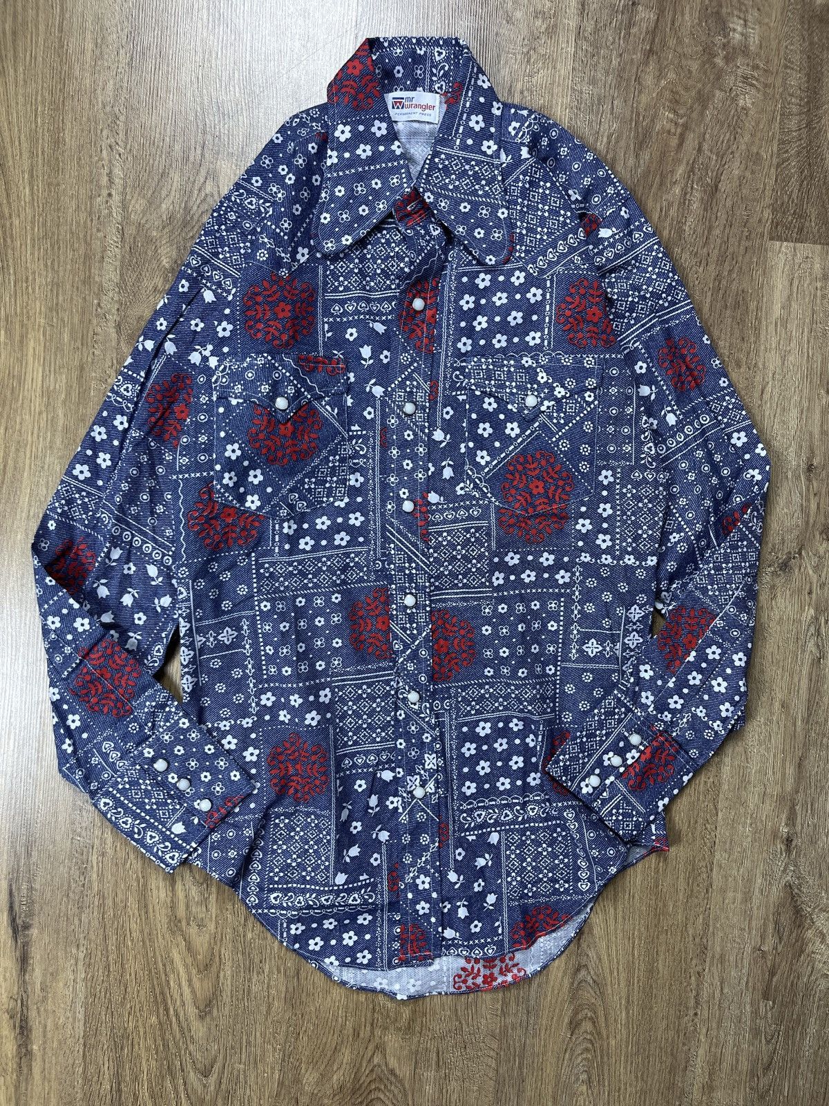 Wrangler ➕ 70s wrangler western Pearl button up shirt Americana rare Size US M / EU 48-50 / 2 - 1 Thumbnail
