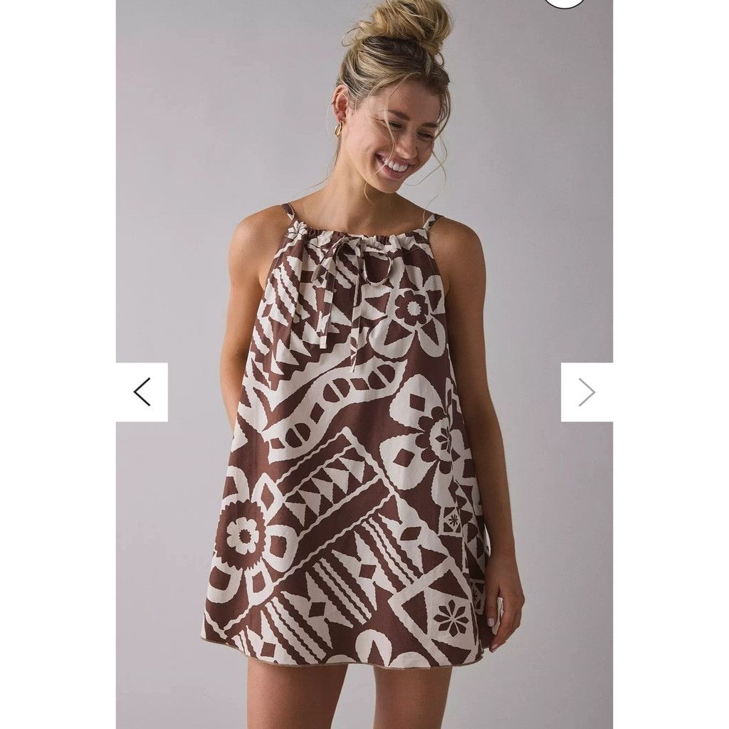 Urban Outfitters Urban Outfitters Moxie Mesh Mini Slip Dress Brown | Grailed