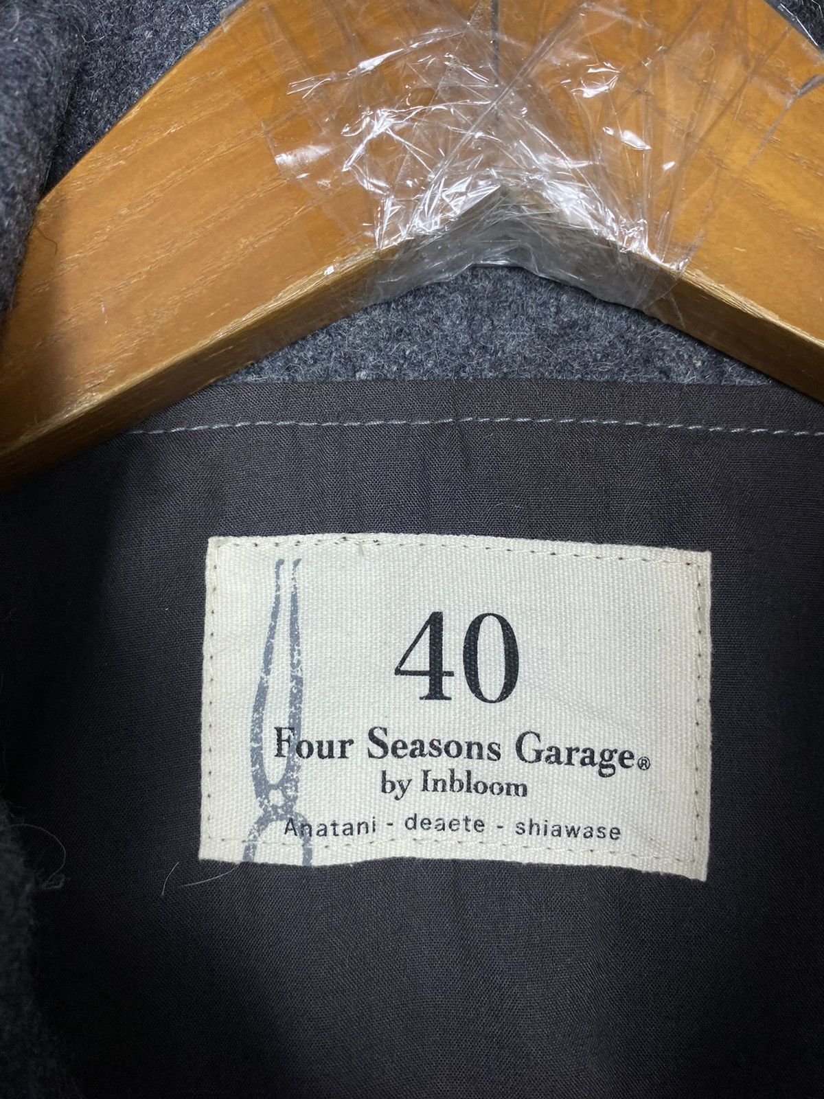 Japanese Brand Four Seasons Garage by in bloom Check Sleeve Wool Outwear Size US S / EU 44-46 / 1 - 6 Thumbnail
