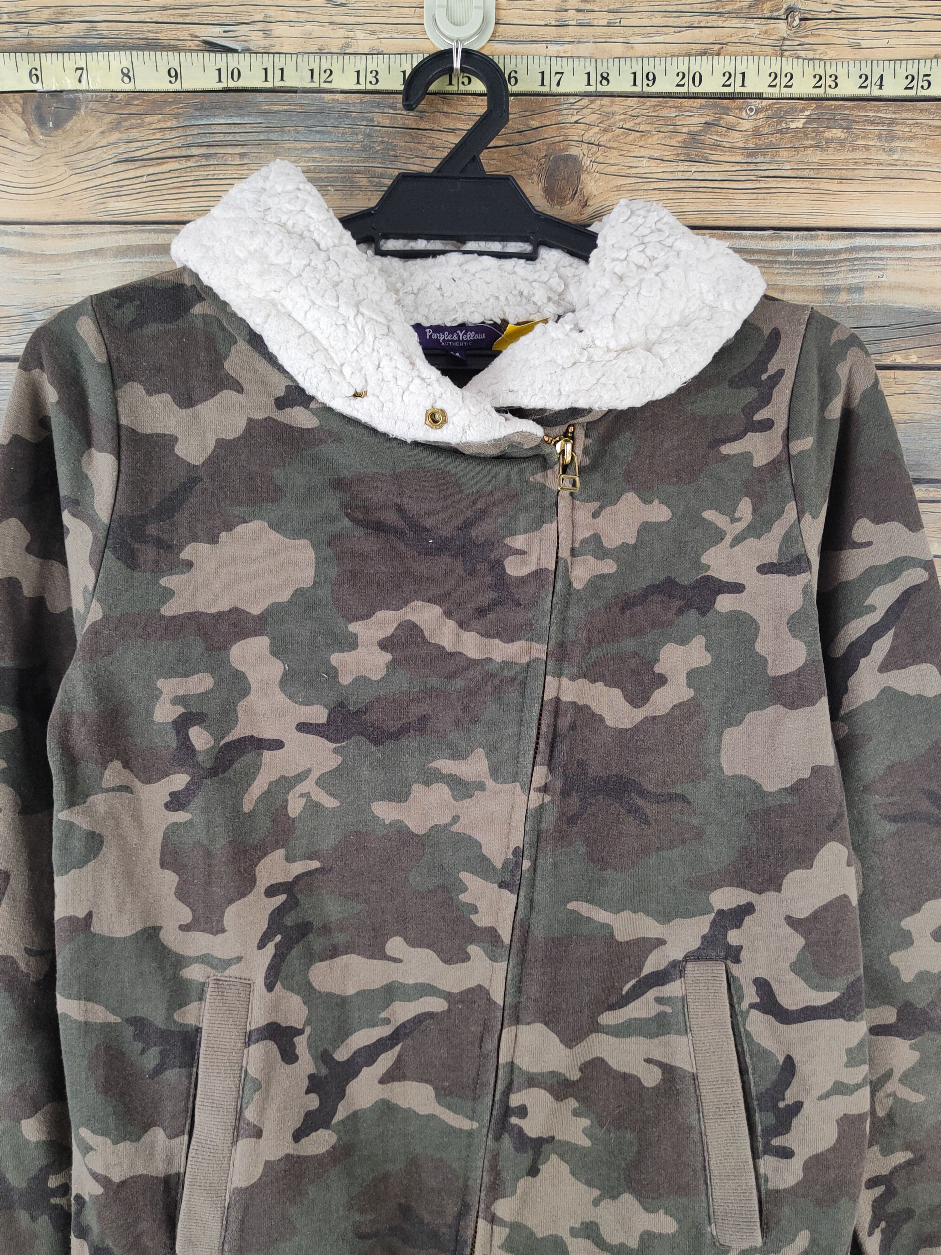 Japanese Brand DL Purple & Yellow Camouflage Sweaters #2492 Size M / US 6-8 / IT 42-44 - 2 Thumbnail