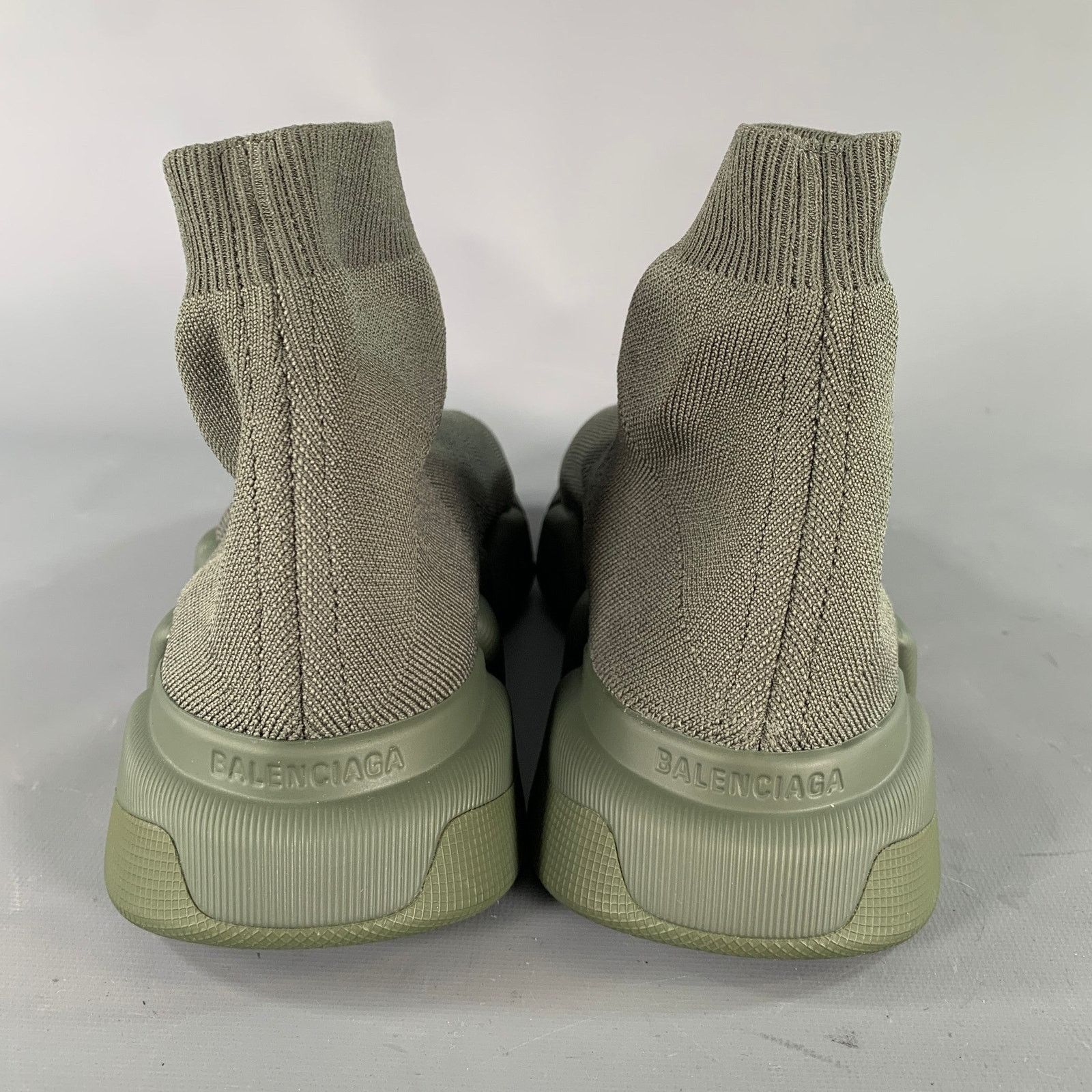 Balenciaga BALENCIAGA Size 8 Olive Speed Sneaker Pull On Size US 8 / EU 41 - 2 Thumbnail
