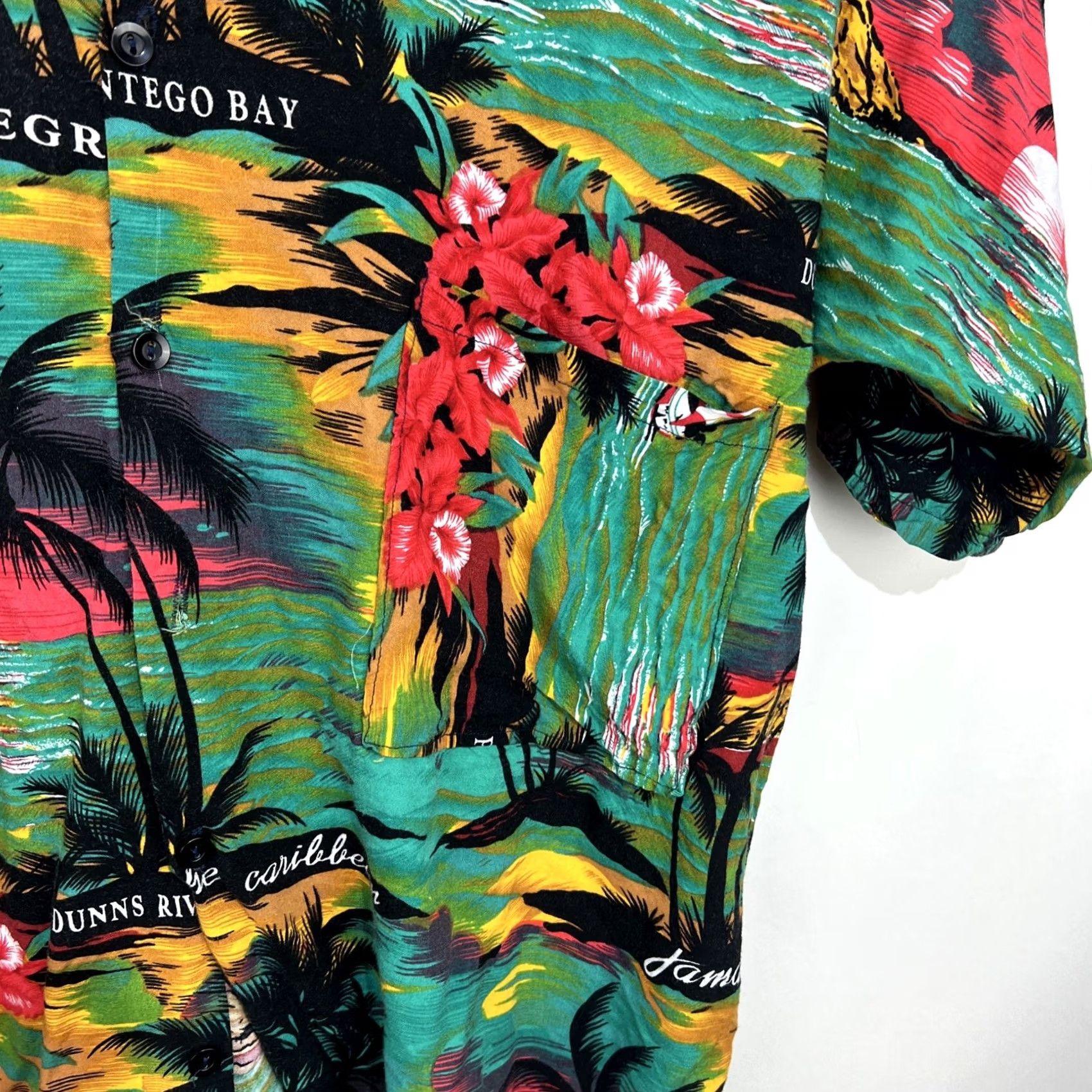 ALOHAS Beach Club Hawaiian Aloha Shirt 2XL Mens Shirt Floral Hibiscus Jamaica Montego Bay Island Beach Multicolor Button-Up Short Sleeve Casual Summer Size US XXL / EU 58 / 5 - 7 Thumbnail