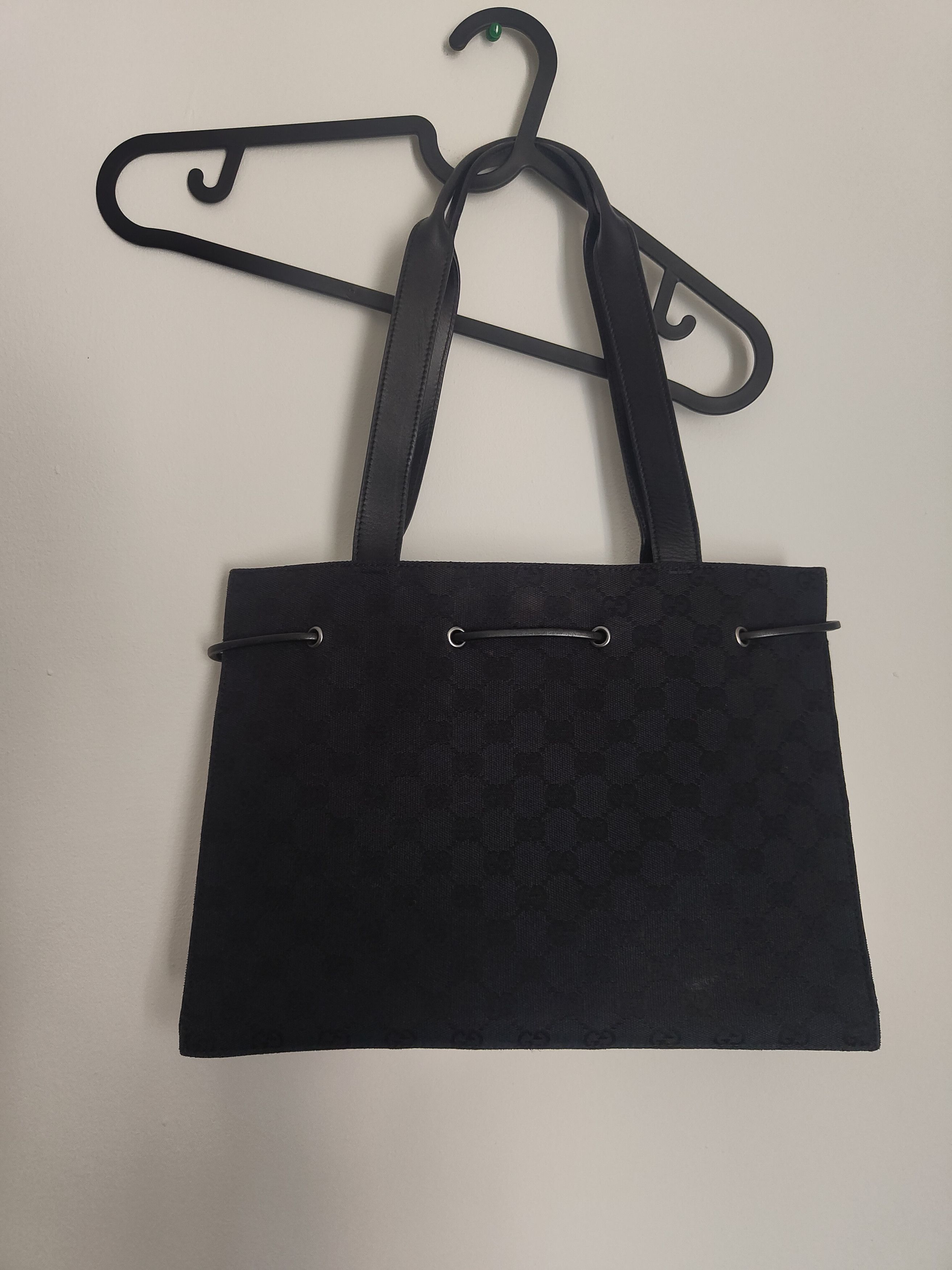 Gucci Vintage 00s Gucci Black GG Canvas Tote Bag Size ONE SIZE - 5 Thumbnail
