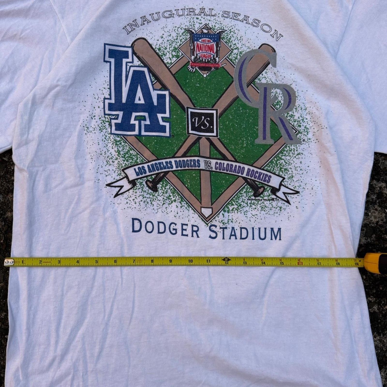 Hanes Vintage 1993 Dodgers vs. Rockies t-shirt size large Size US L / EU 52-54 / 3 - 5 Thumbnail