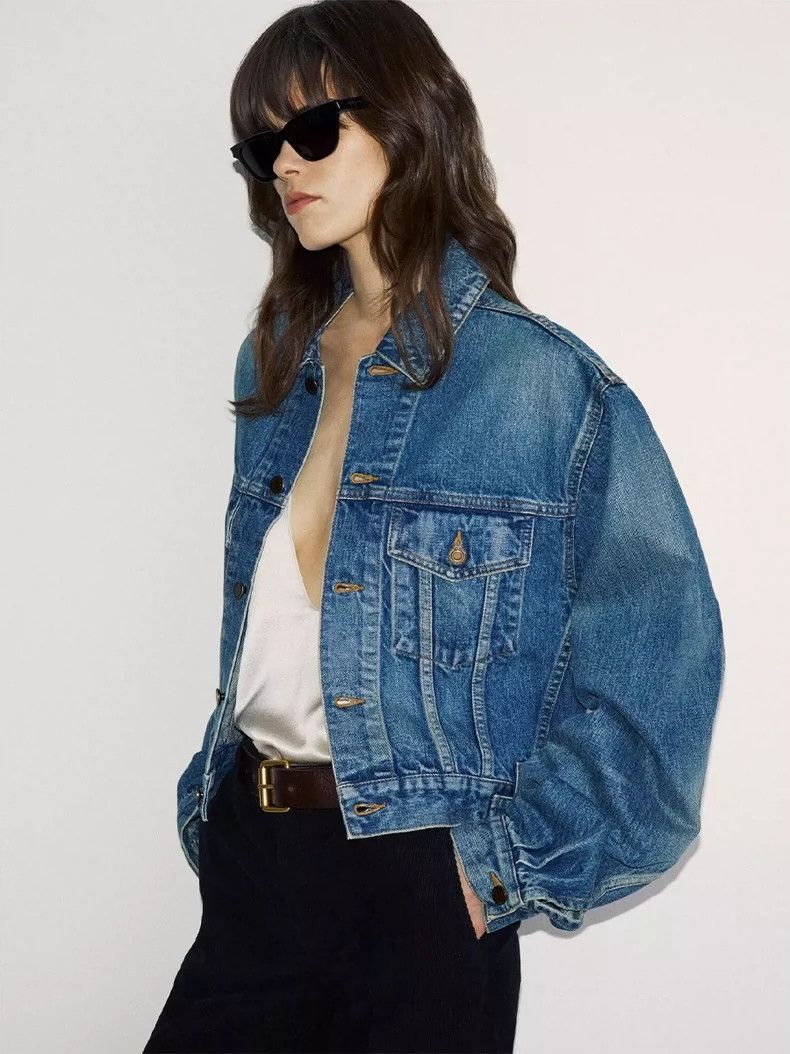 Saint Laurent Paris Saint Laurent Paris Denim Jacket Nextarrow-2505 Size S / US 4 / IT 40 - 8 Thumbnail