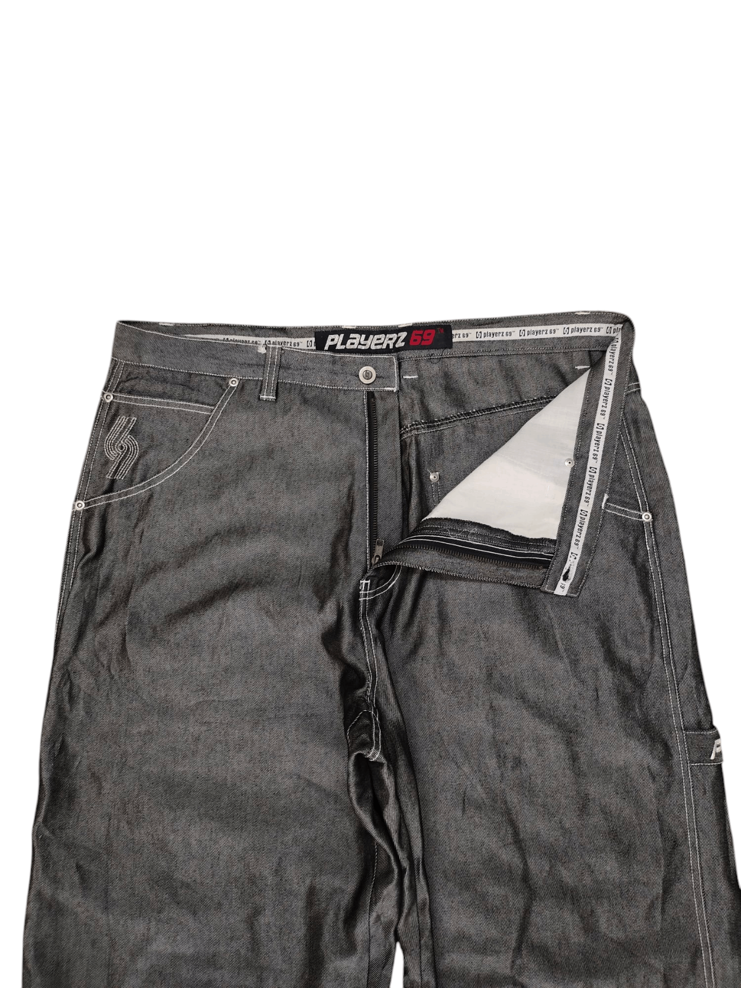 Southpole Baggy Jeans Playerz 69 Carpenter Distress Denim Wide Leg Y2k Size US 40 / EU 56 - 10 Thumbnail