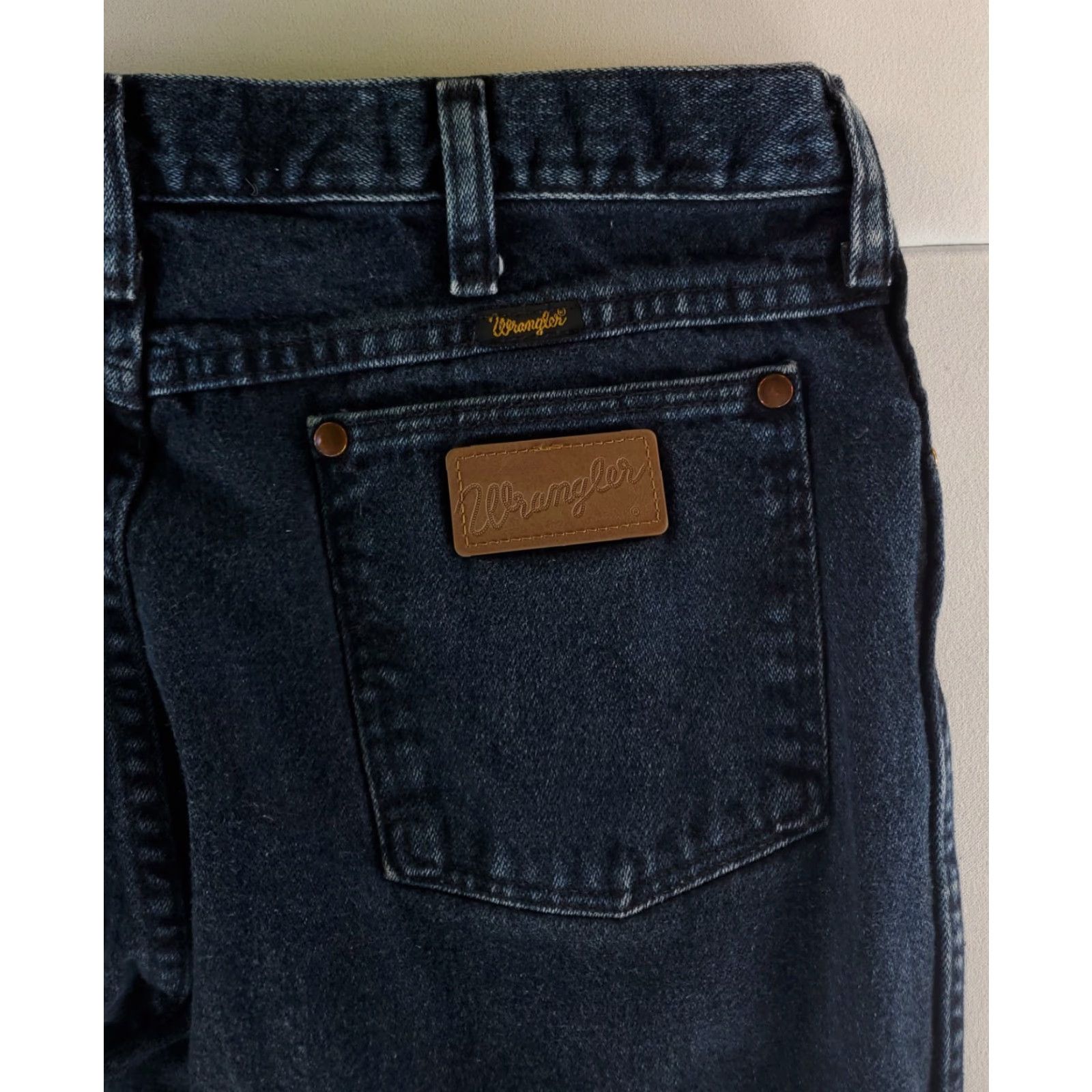 Wrangler VINTAGE Wrangler Jeans 90s 936NTF Dark Blue Made USA Mens 34x36 Jeans Regular Blue Mens Straight 34 36 Size US 34 / EU 50 - 6 Thumbnail