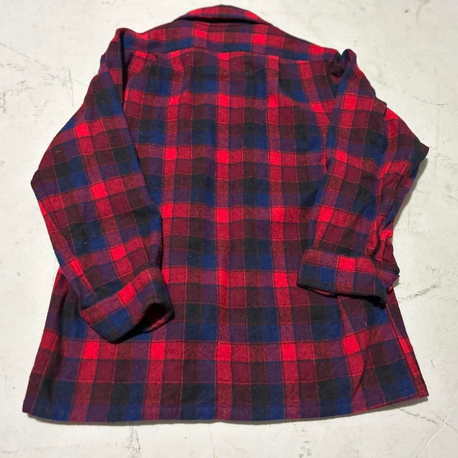 Pendleton **70s Pendleton MacPherson Red Navy Plaid Board Shirt** Size US M / EU 48-50 / 2 - 4 Thumbnail