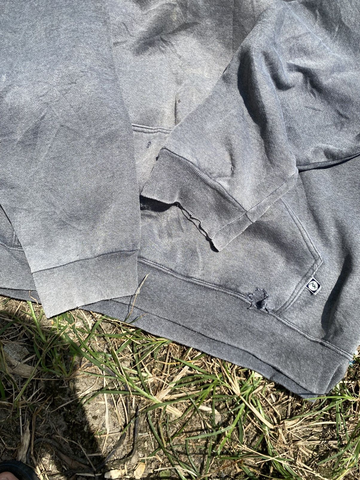 90s Discuss destroyed sun faded hoodie