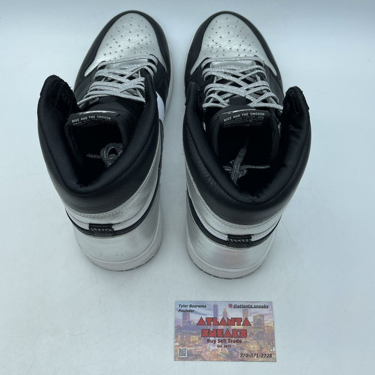 Jordan Brand Wmns air Jordan 1 high silver toe Size US 11.5 / IT 41.5 - 6 Thumbnail