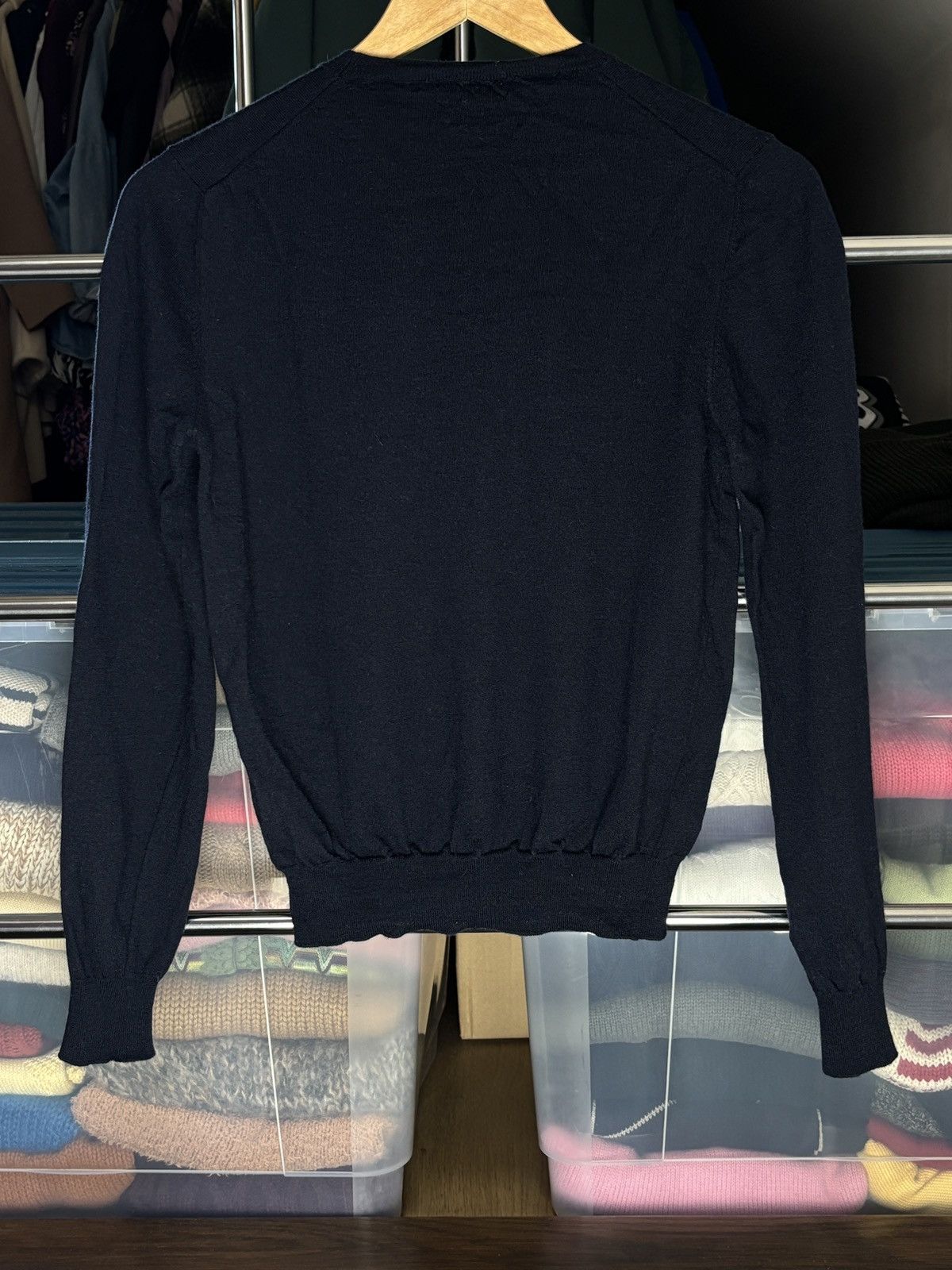 Prada Prada Dark Navy Wool Vintage Sweater Size L / US 10 / IT 46 - 5 Thumbnail