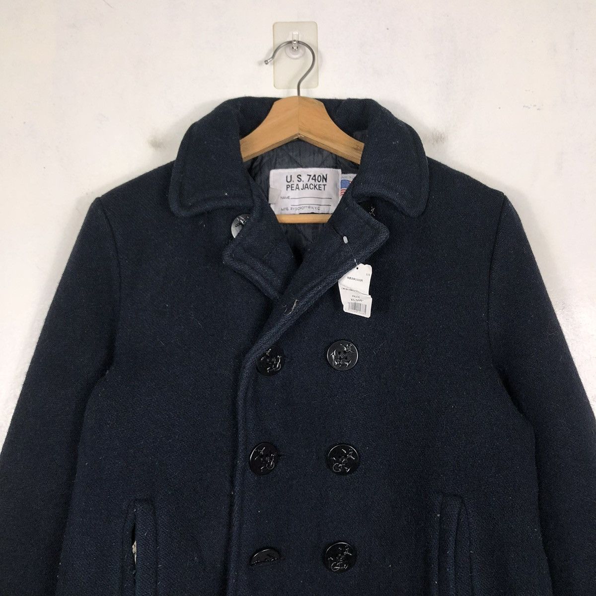 Schott 📌VINTAGE WOOL BIKER JACKET DOUBLE COLLAR SCHOTT USA Size US S / EU 44-46 / 1 - 4 Thumbnail