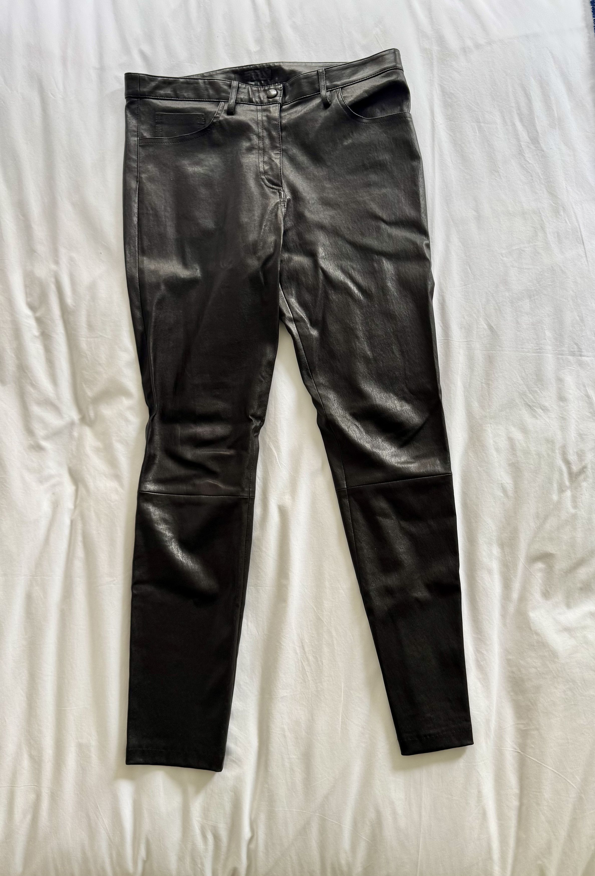 The Row The Row Slim Fit Black Leather Pant Size 28" / US 6 / IT 42 - 1 Thumbnail