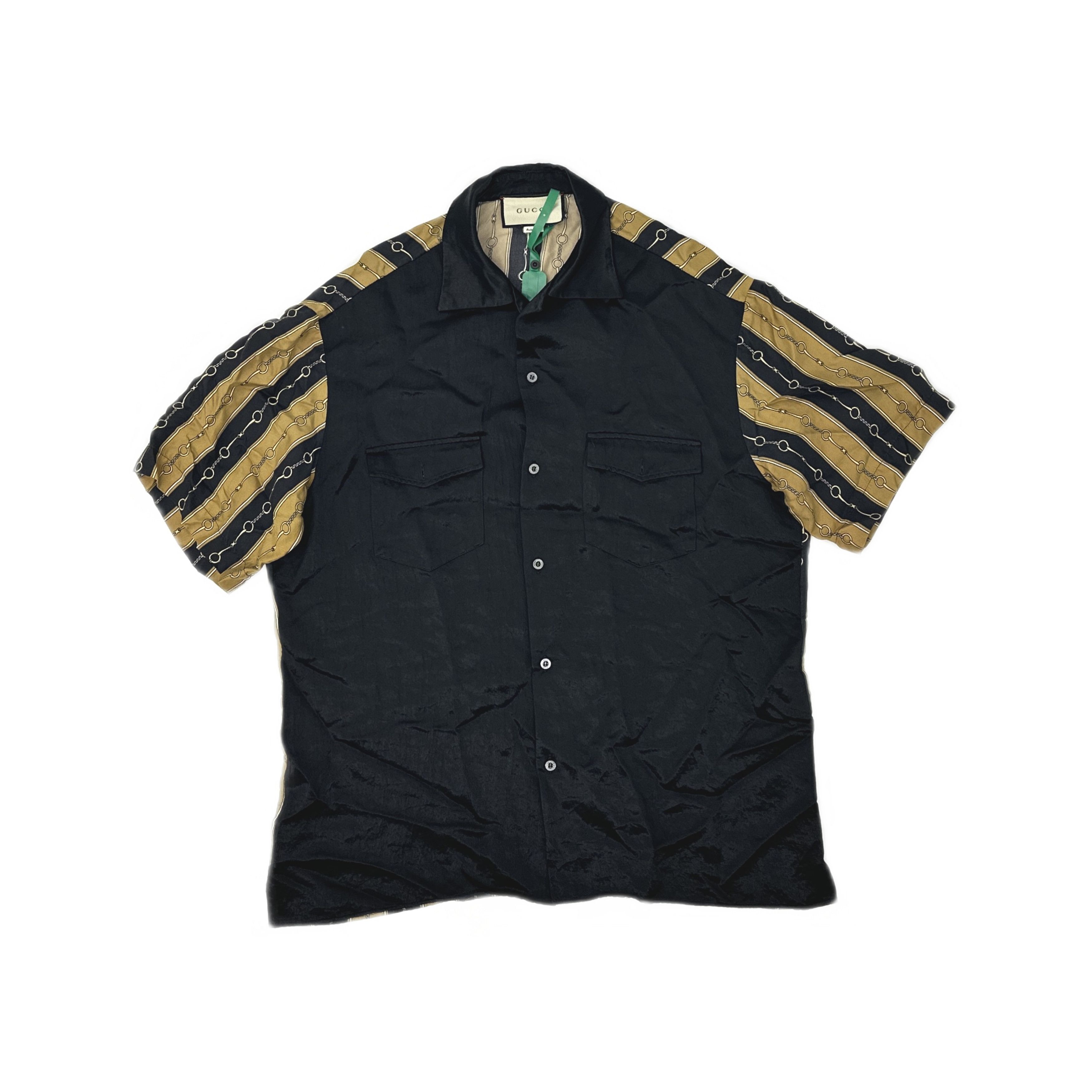 Gucci Gucci Chain Print Short Sleeve Shirt Size M Size US M / EU 48-50 / 2 - 1 Thumbnail