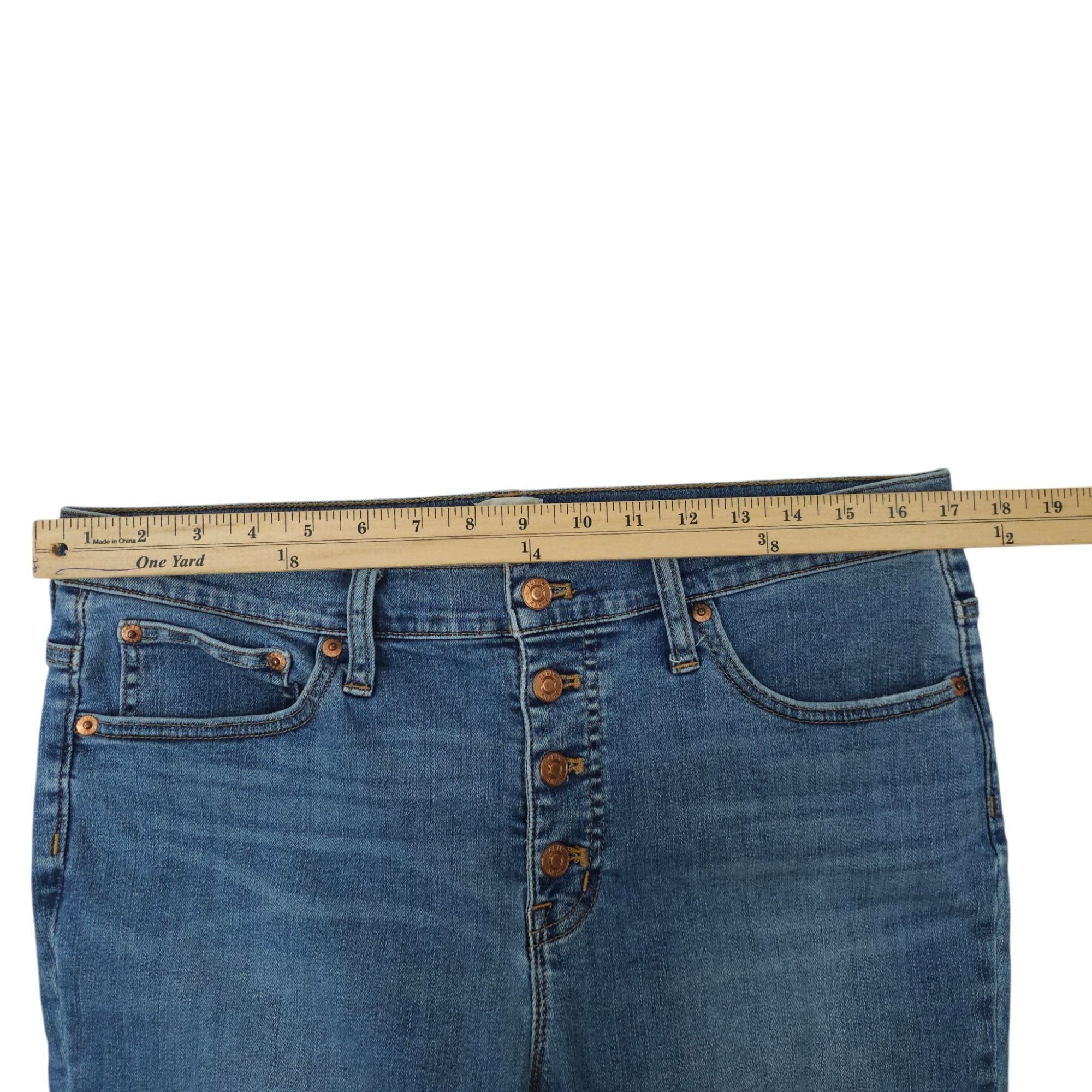 J.Crew J.Crew 9" Toothpick Jeans Womens 32 Button Front Mid Rise Size 24" / US 00 / IT 34 - 3 Thumbnail