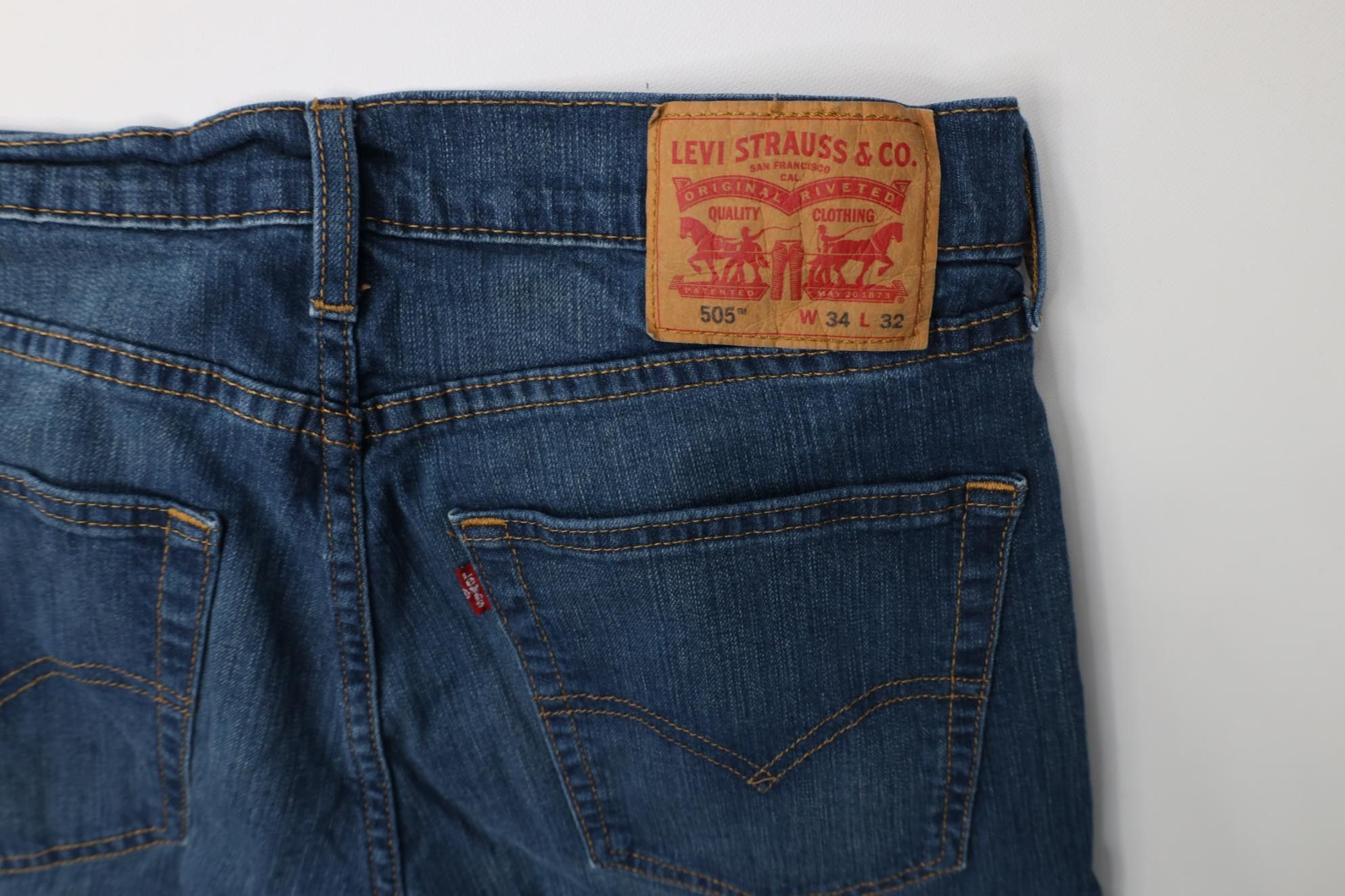 Levi's Vintage Y2K Levis 505 Stretch Regular Straight Leg Jeans Size US 34 / EU 50 - 14 Thumbnail