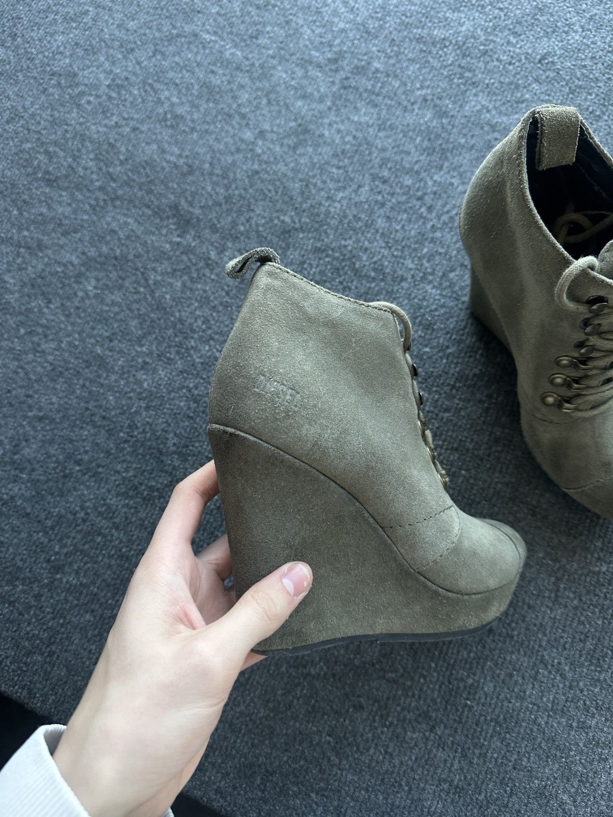 Diesel DIESEL LUXURY 🚨 WOMEN DARK GREEN HIGH TOP BOOTS SNEAKERS Size US 6 / IT 36 - 2 Thumbnail