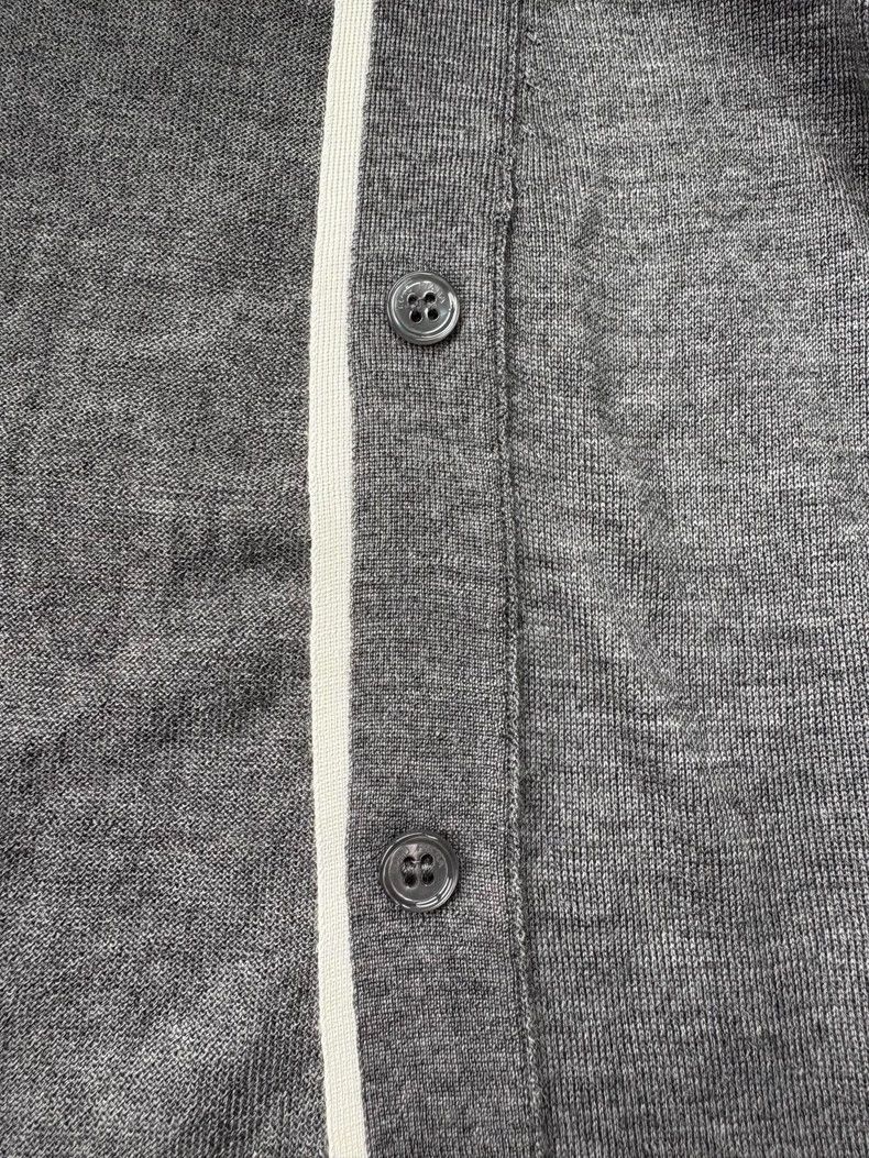Loro Piana LORO PIANA Gray and white striped collar knit cardigan Size M / US 6-8 / IT 42-44 - 8 Thumbnail