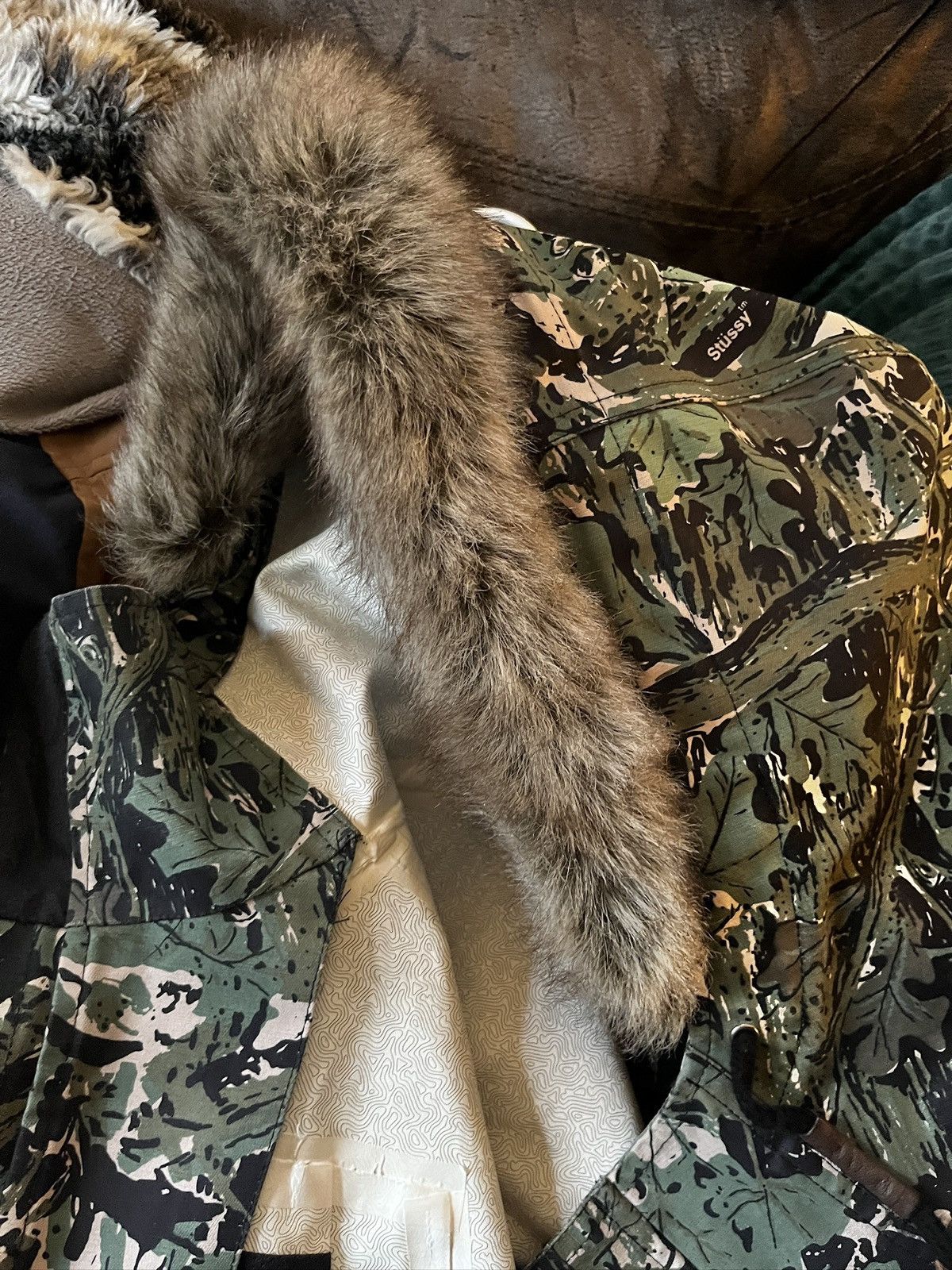 Holden Outerwear × Stussy × Vintage Stüssy x Holden fur trim canvas parka (2013) Size US M / EU 48-50 / 2 - 4 Thumbnail