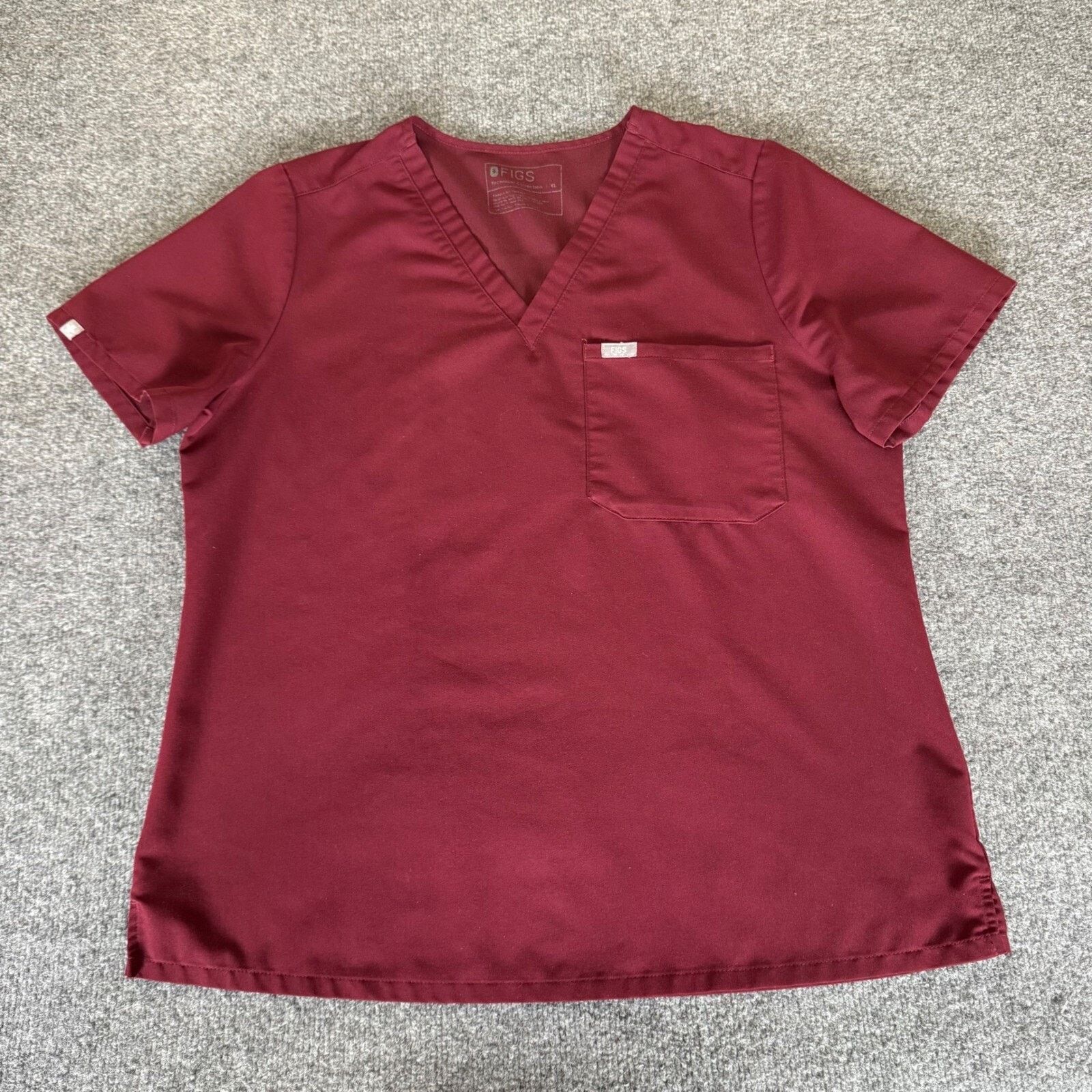 Other FIGS Catarina Scrub Top Womens XL Burgundy V-Neck Medical Size XL / US 12-14 / IT 48-50 - 1 Thumbnail