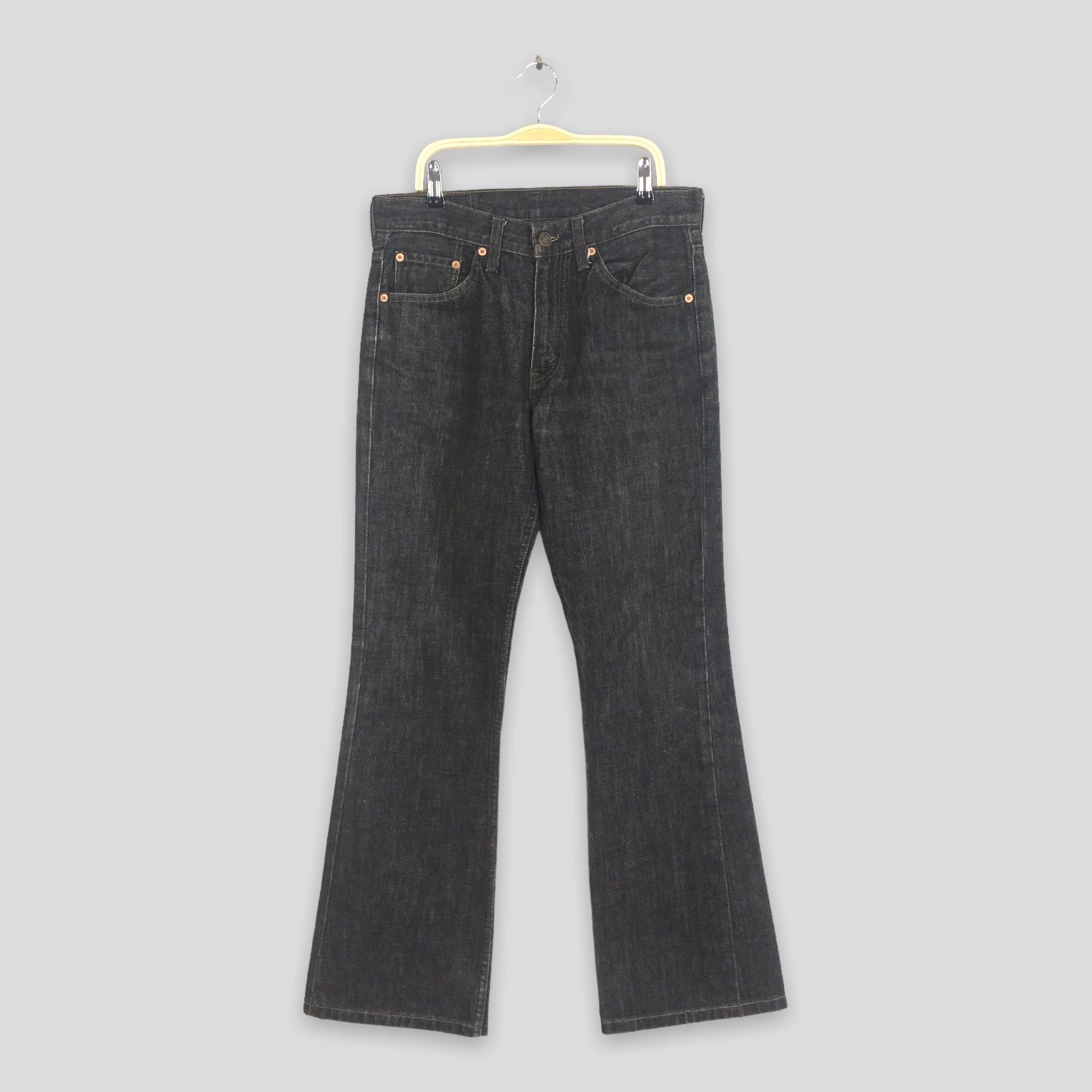 image of Size 30X30 90's Levi's 517 Flared Bootcut Wide Leg Jeans in Black, Men's