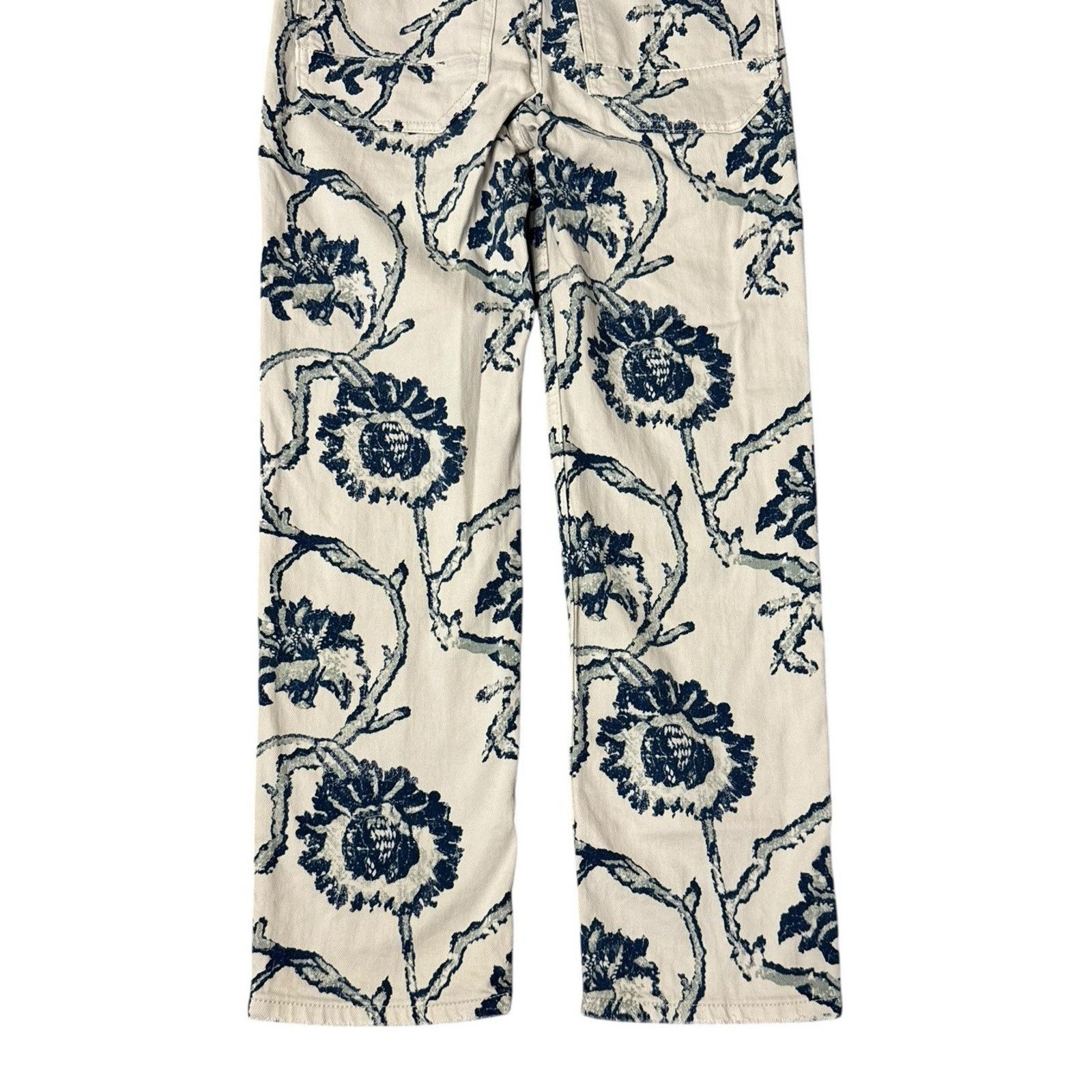 Anthropologie Anthropologie PILCRO The Painters Floral Denim Overalls 24 Size 24" / US 00 / IT 34 - 7 Thumbnail