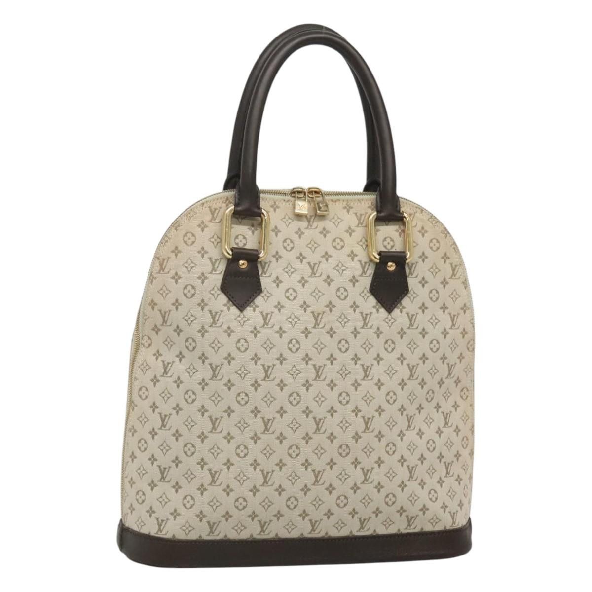 Louis Vuitton Monogram Mini Alma Haut Hand Bag Khaki M92203 Lv Auth Ep8601 in Brown, Women's