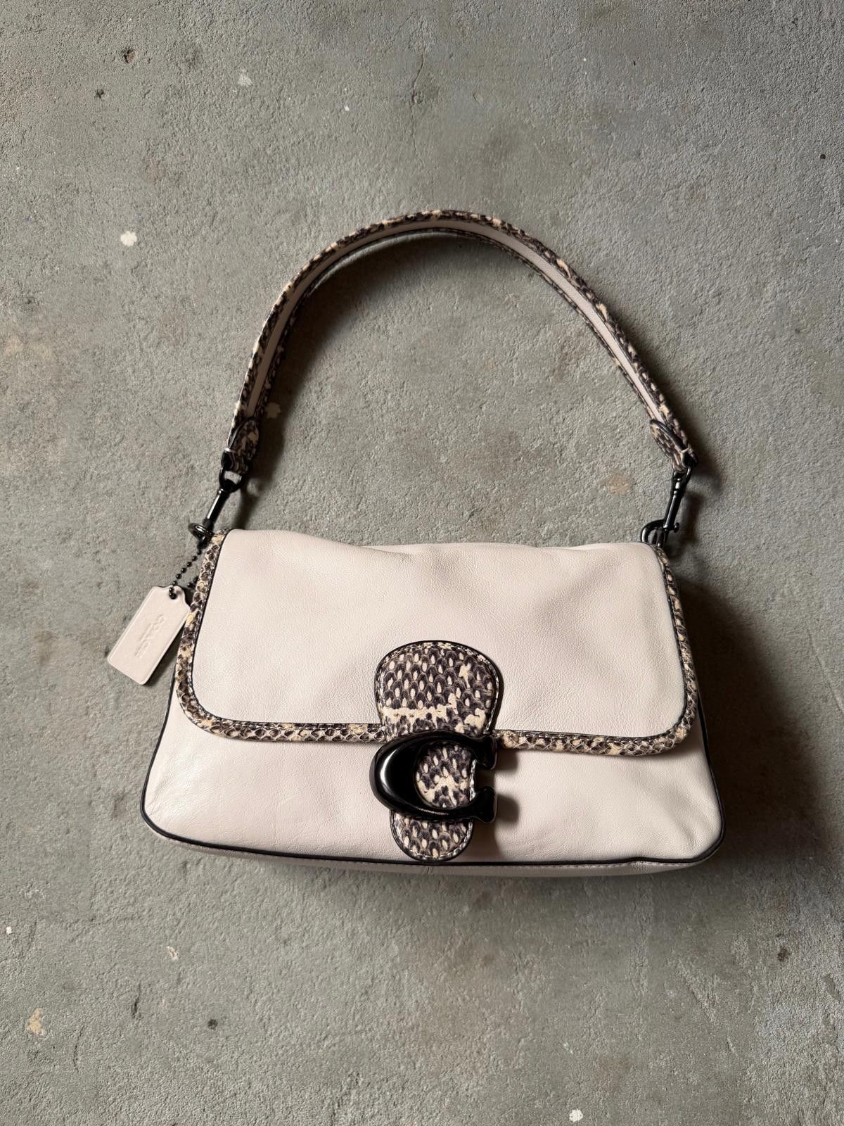Coach Coach Tabby Snakeskin Leather Shoulder Bag White Size ONE SIZE - 2 Thumbnail