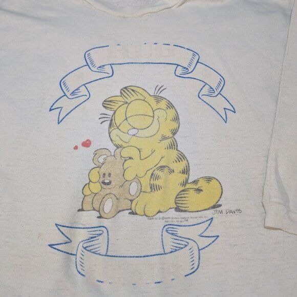Vintage Vintage 1979 Garfield Thin Pull Over 3/4 Sleeve Size S / US 4 / IT 40 - 3 Thumbnail