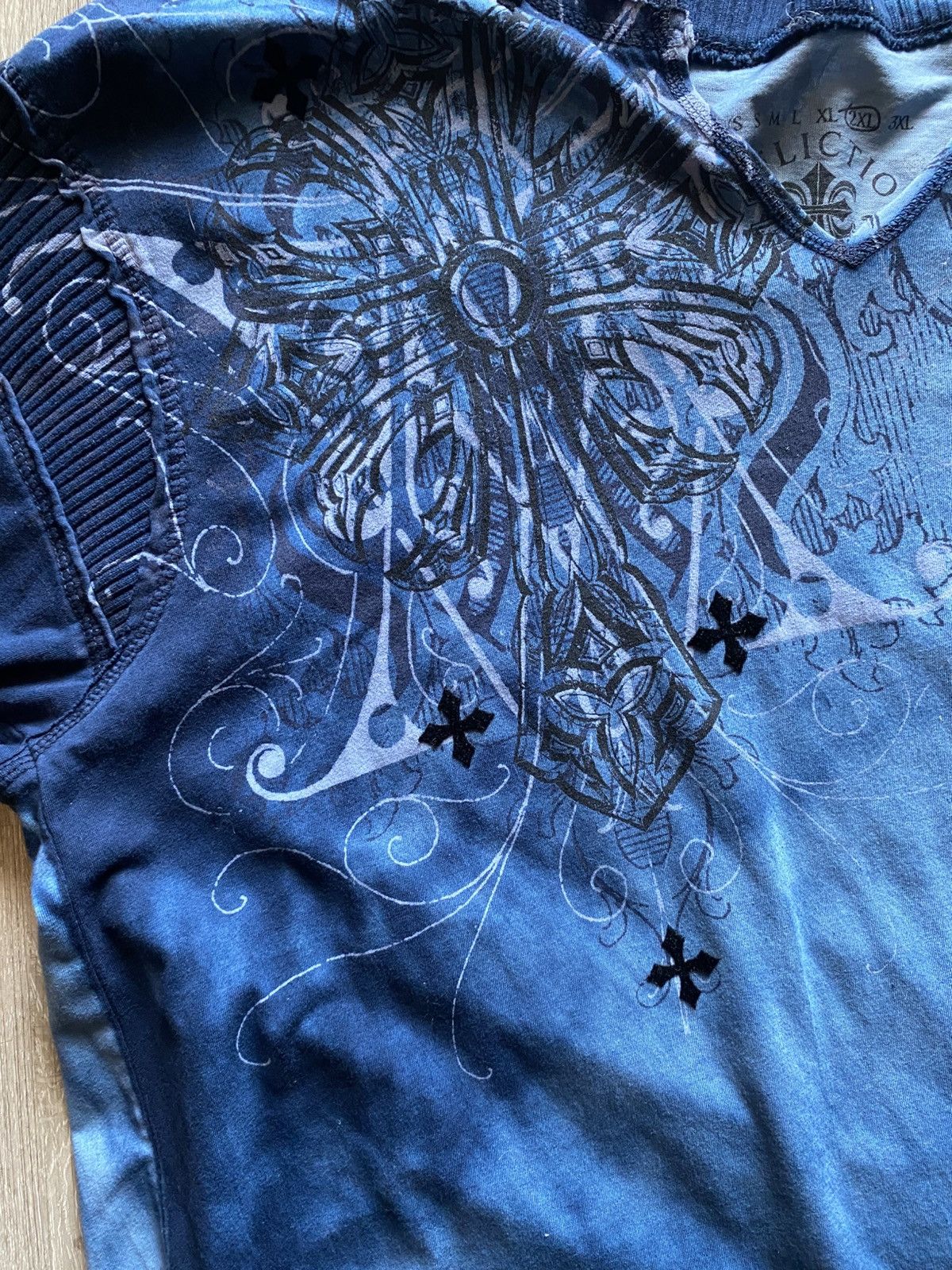 Affliction Blue Midnight Affliction Tee Size US XXL / EU 58 / 5 - 2 Thumbnail