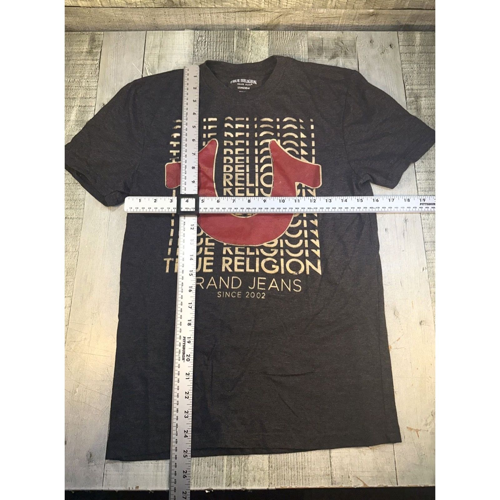 True Religion True Religion Mens Small Grey Graphic T Shirt Loungewear Casual Streetwear Size US S / EU 44-46 / 1 - 2 Thumbnail