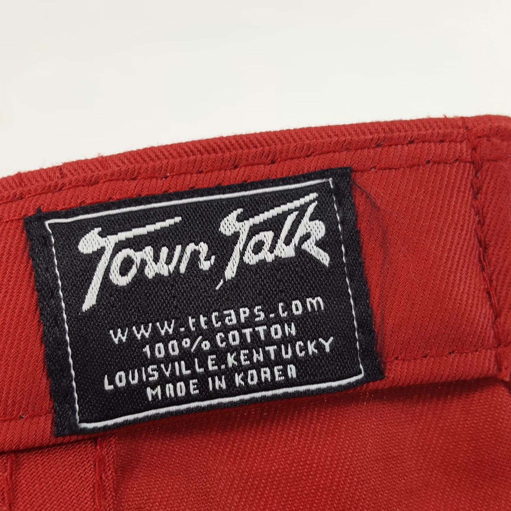 Vintage VINTAGE Town Talk 90s Red Adjustable Baseball Cap Hat Music Band Mens One Size Size ONE SIZE - 8 Thumbnail