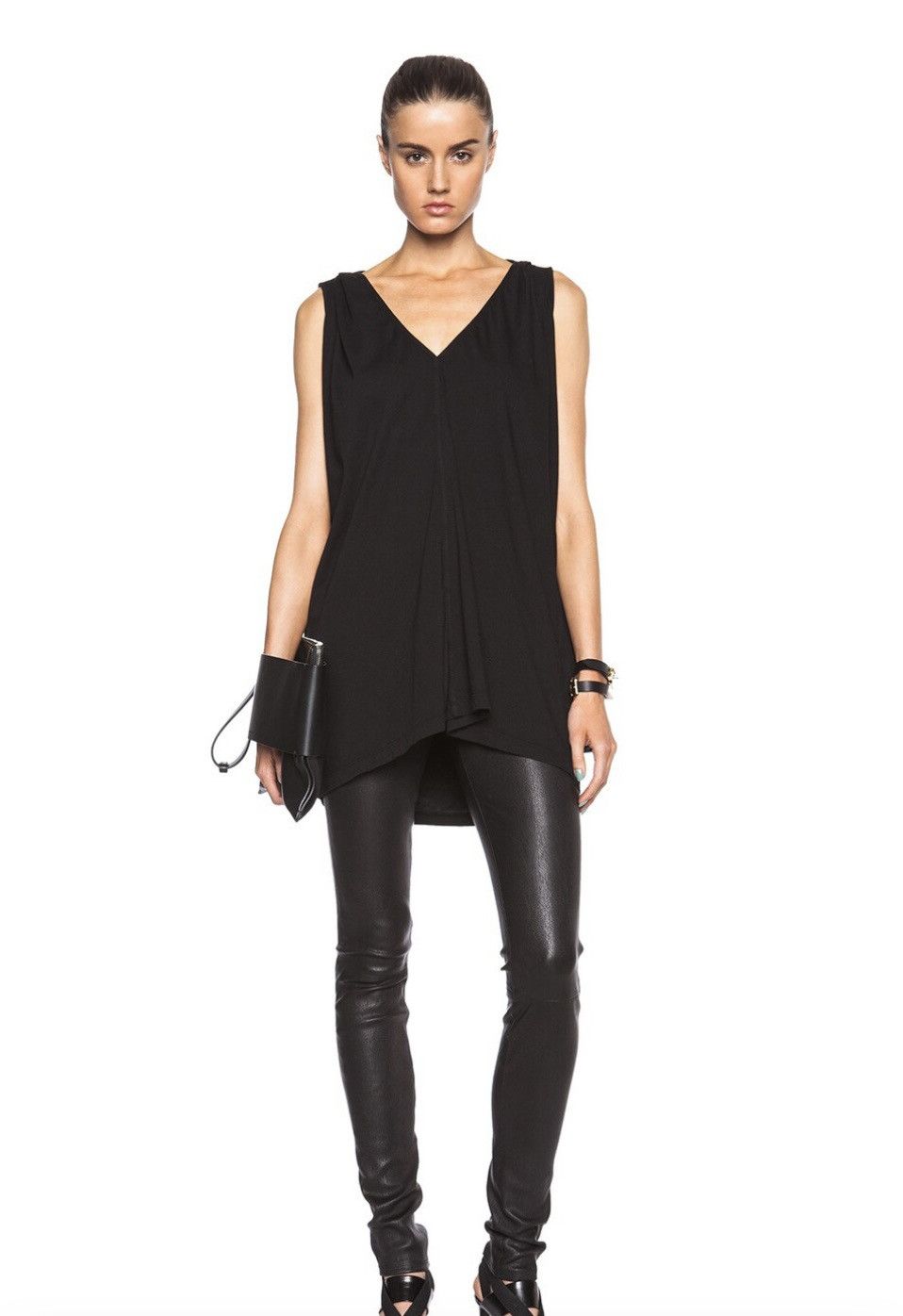 Rick Owens Drkshdw Rick Owens DRKSHDW cape tank tunic in Pearl, size M Size M / US 6-8 / IT 42-44 - 1 Thumbnail