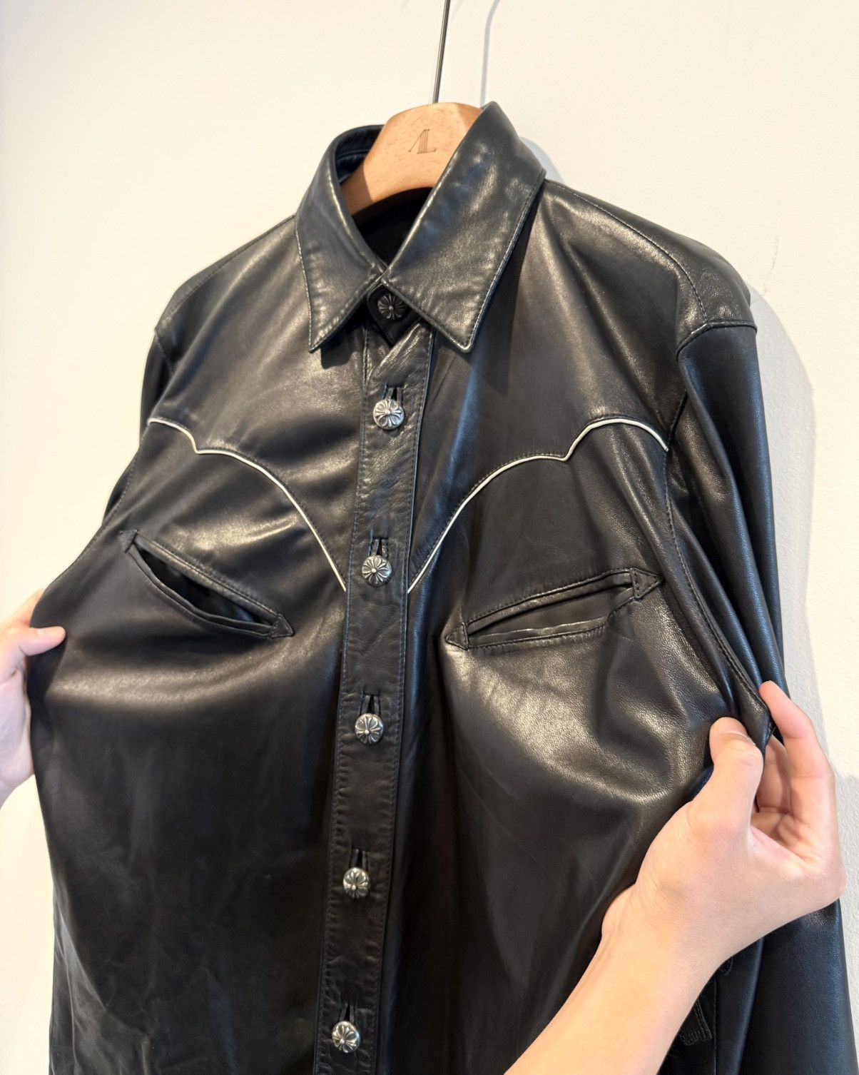 Chrome Hearts Chrome Hearts 1of1 Cross Patched Western Button Up Shirt Size US S / EU 44-46 / 1 - 5 Thumbnail