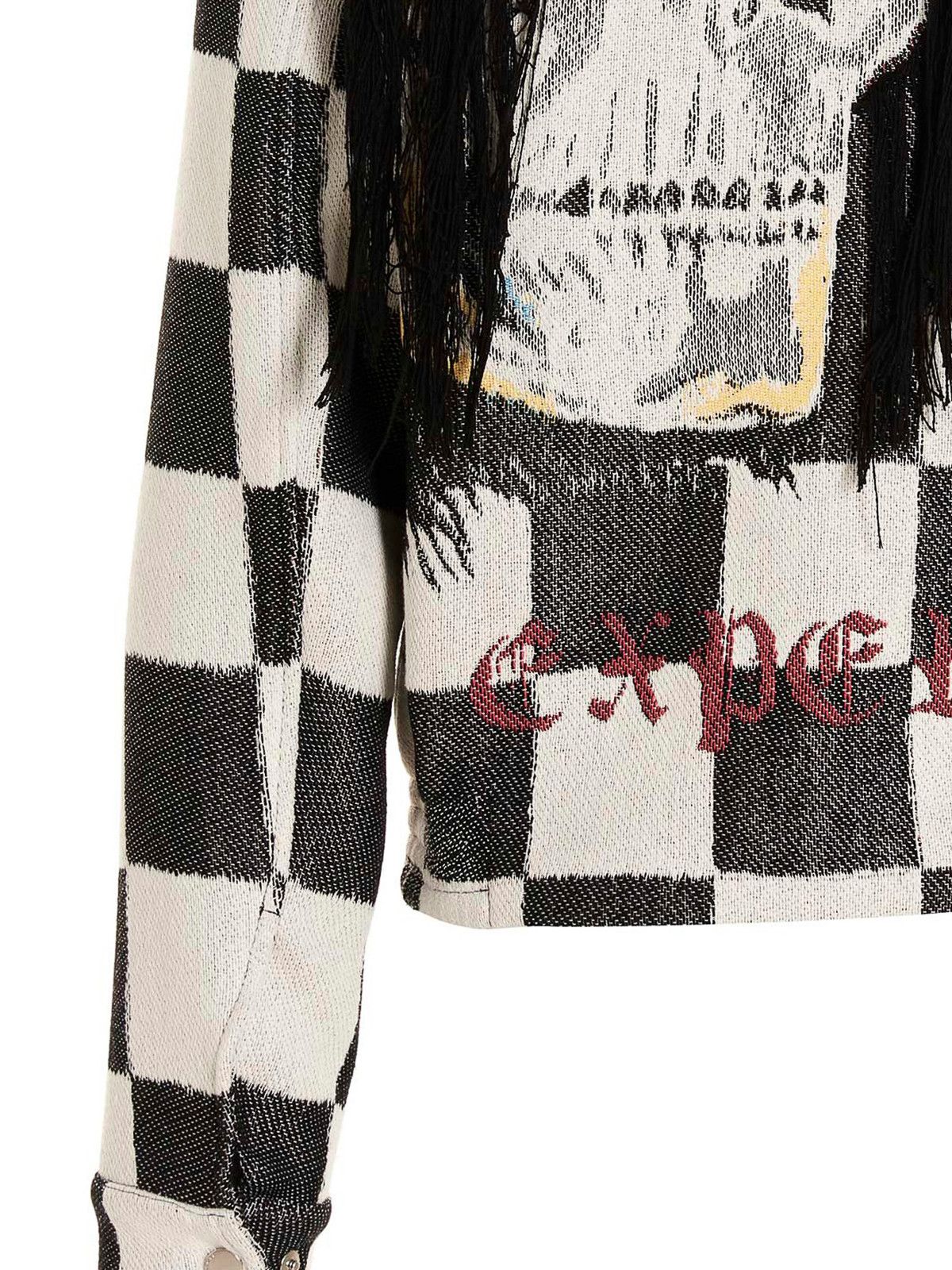 Amiri o1w1db11224 Wes Land Sacrifices Jacket in Black/White Size US S / EU 44-46 / 1 - 4 Thumbnail