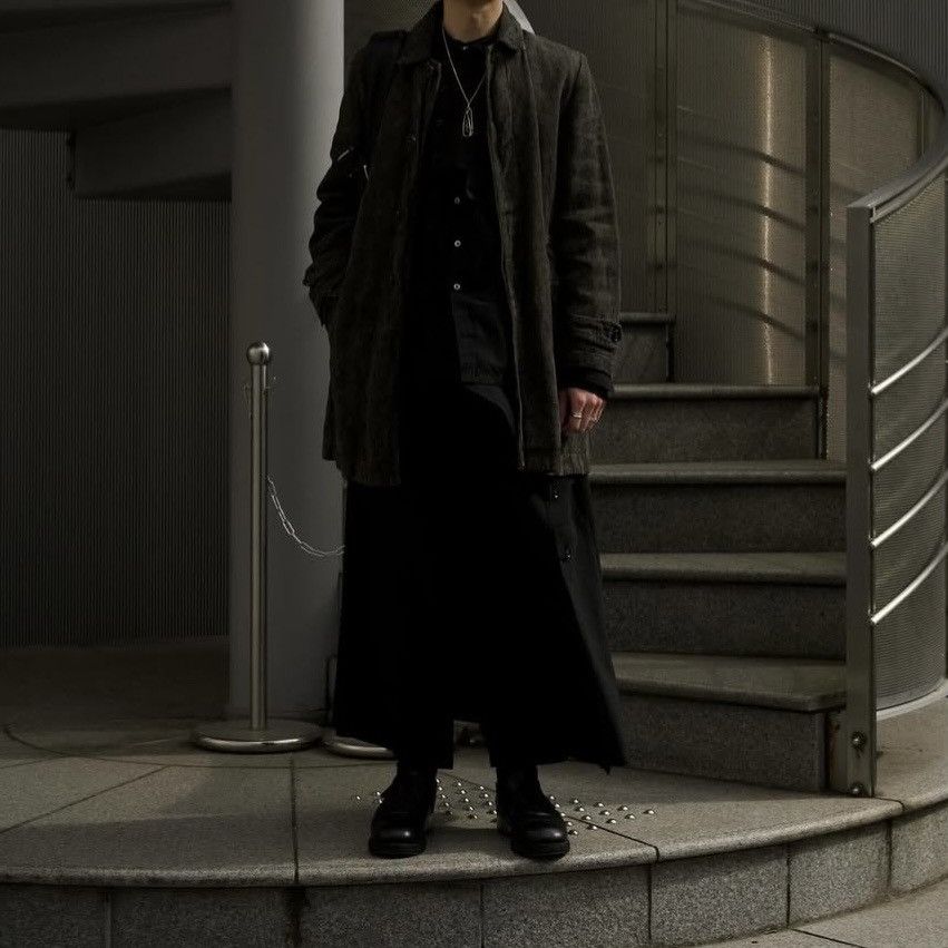 C.P. Company AW06 Tinto Terra Linen Herringbone Mac Coat mud earth dye Size US S / EU 44-46 / 1 - 8 Thumbnail
