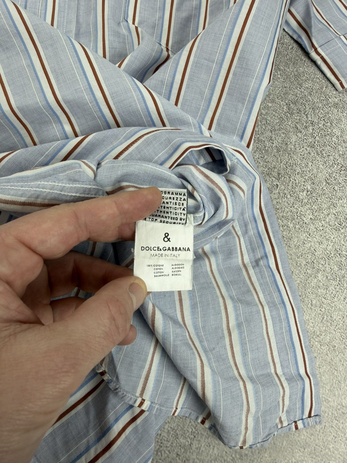 Dolce & Gabbana Vintage Dolce & Gabbana Striped Shorts Sleeve Shirt Size 50 Size US M / EU 48-50 / 2 - 8 Thumbnail