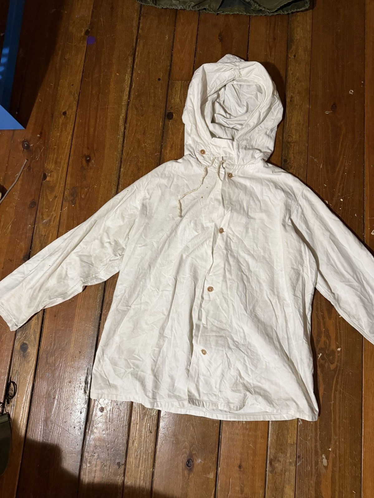 Other 1940 VINTAGE SWEDISH MADE SNOW CAMO SMOCK Size US L / EU 52-54 / 3 - 1 Thumbnail