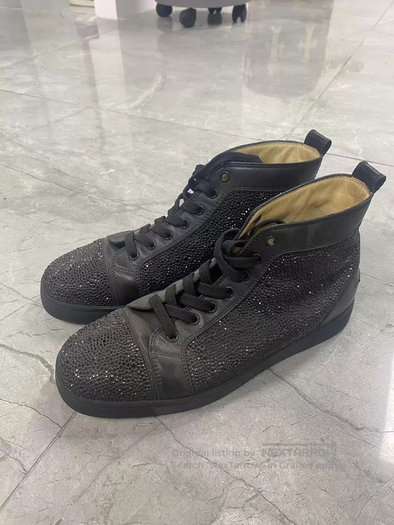 Christian Louboutin Christian Louboutin Black Rhinestone Sneakers Size 41. Size US 10 / EU 43 - 1 Thumbnail