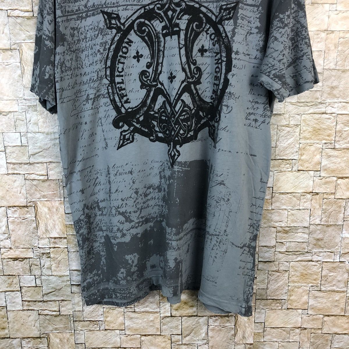 Affliction Affliction Los Angeles streetwear Grey T-Shirt tee #A548 Size US L / EU 52-54 / 3 - 3 Thumbnail