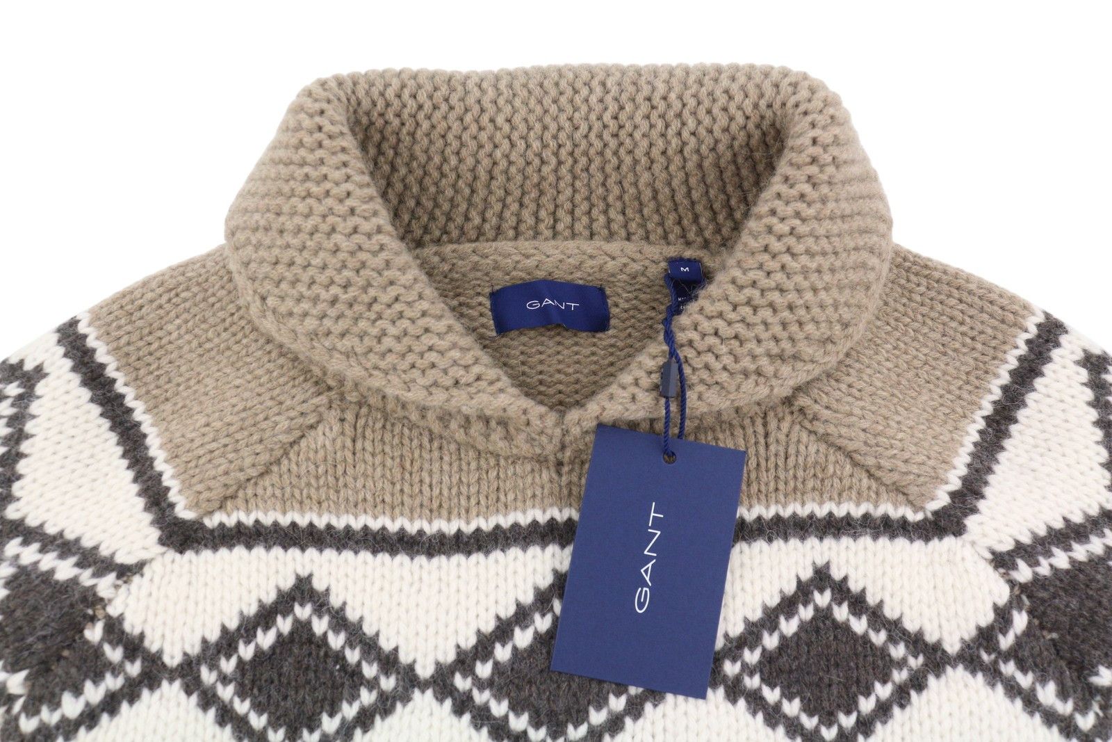 Gant OVERSIZED DIAMOND M Brown Melange Wool Alpaca Jumper 87245 Size US M / EU 48-50 / 2 - 6 Thumbnail