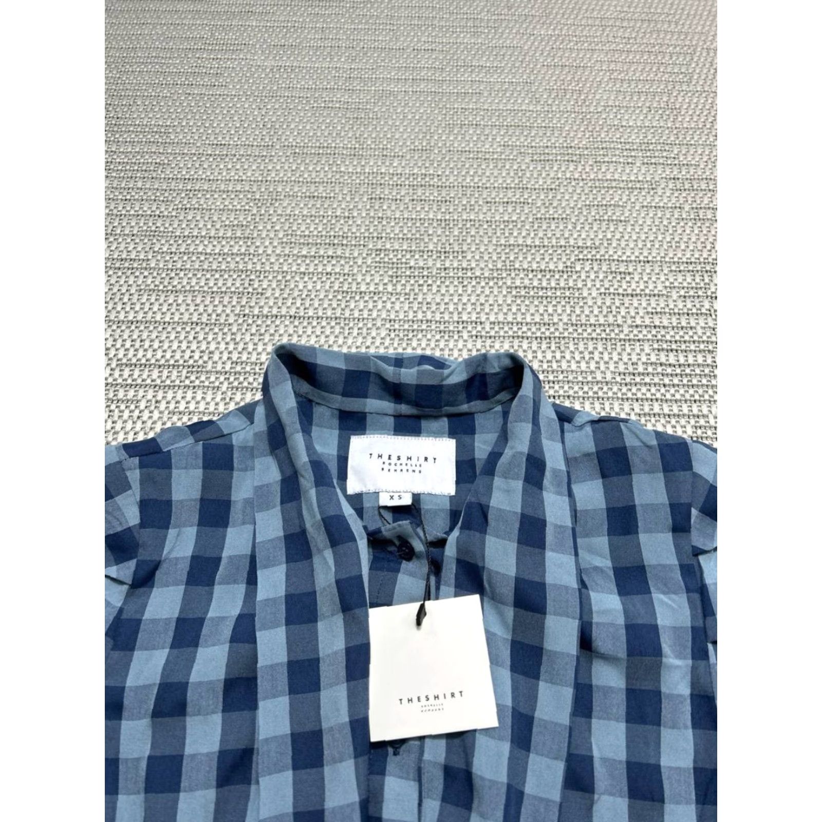 Vintage Rochelle Behrens Shirt Womens XS Blue Blouse Long Sleeve Plaid Button Collared Casual shirt Womens XS Blue Size XS / US 0-2 / IT 36-38 - 2 Thumbnail
