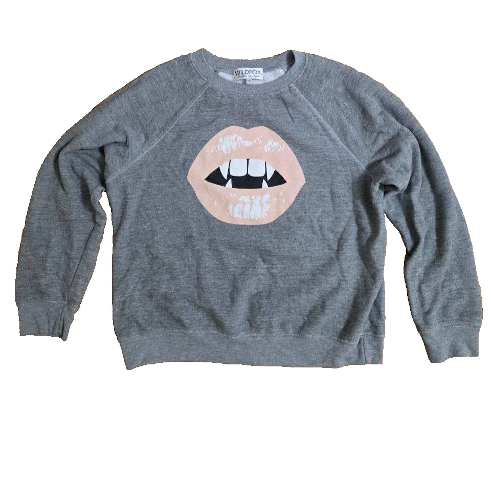 Wildfox Wildfox Vampy Helloween Sommers Sweatshirt Grey S A001132 Size S / US 4 / IT 40 - 1 Thumbnail