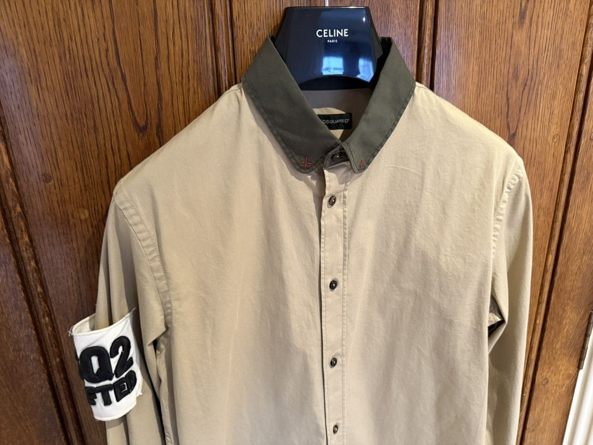 Dsquared2 FW12 Dsquared2 tan patch logo army shirt khaki 48 M L rare Size US M / EU 48-50 / 2 - 2 Thumbnail