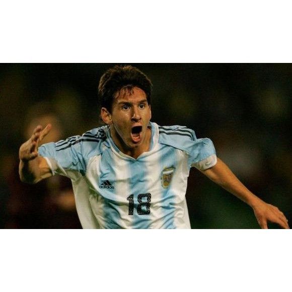 Adidas Messi Argentina 2004 2005 DEBUT Soccer Jersey BNWT XL Size US XL / EU 56 / 4 - 10 Thumbnail
