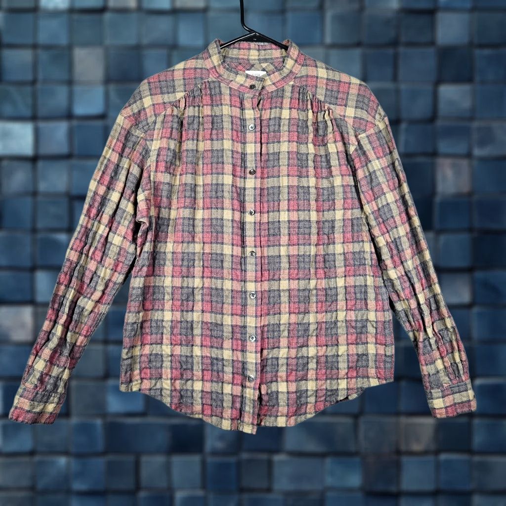CLOSED Closed Women’s plaid check Button Up Shirt M Casual Multicolor Cotton Polyester Long Sleeve Regular Adults Womens Size M / US 6-8 / IT 42-44 - 1 Thumbnail