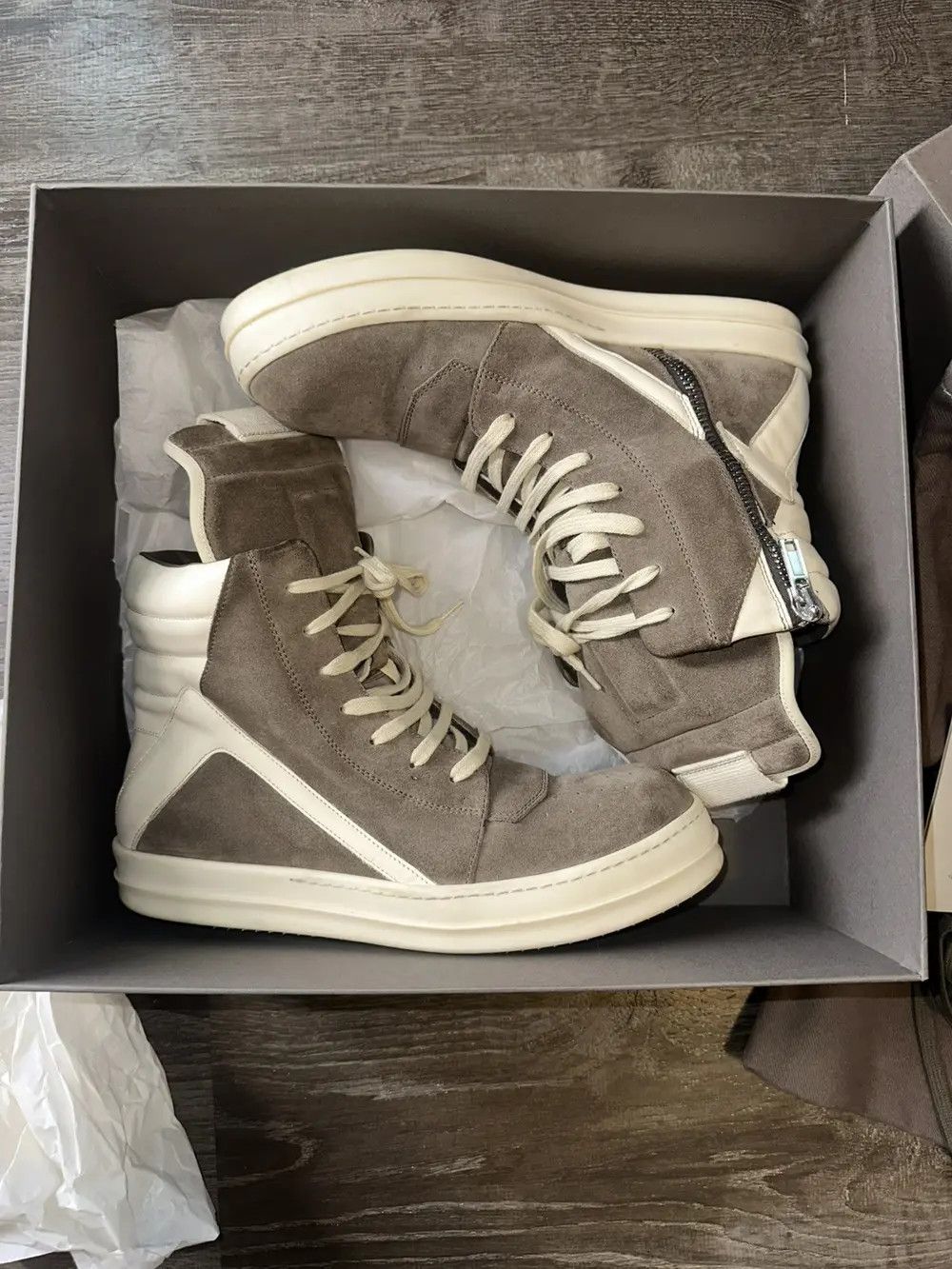 Rick Owens Rick Owens Geobasket Sz.44 Size US 10.5 / EU 43-44 - 3 Thumbnail