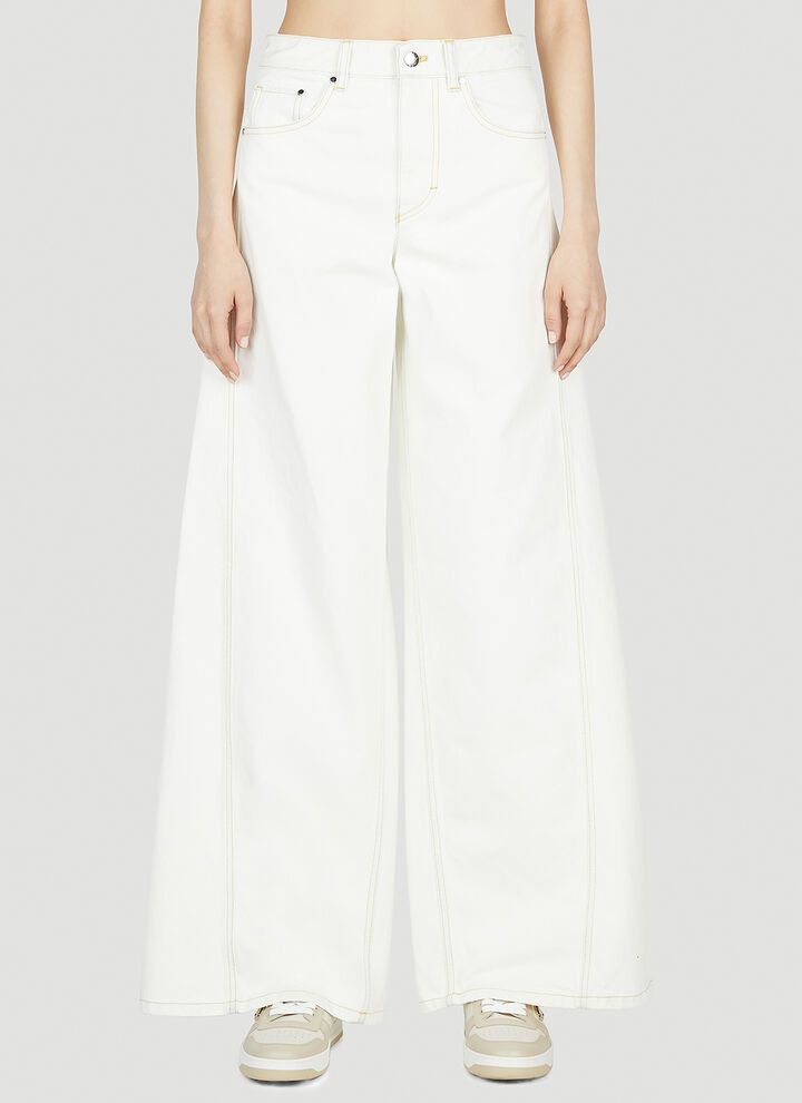 Moncler o1y1125 Denim Pant in White Size 27" / US 4 / IT 40 - 1 Thumbnail